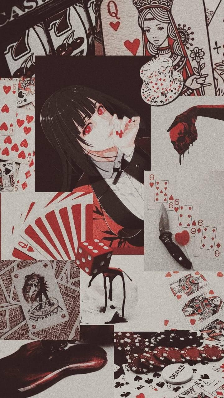 Yumeko, anime, kakegurui, HD phone wallpaper