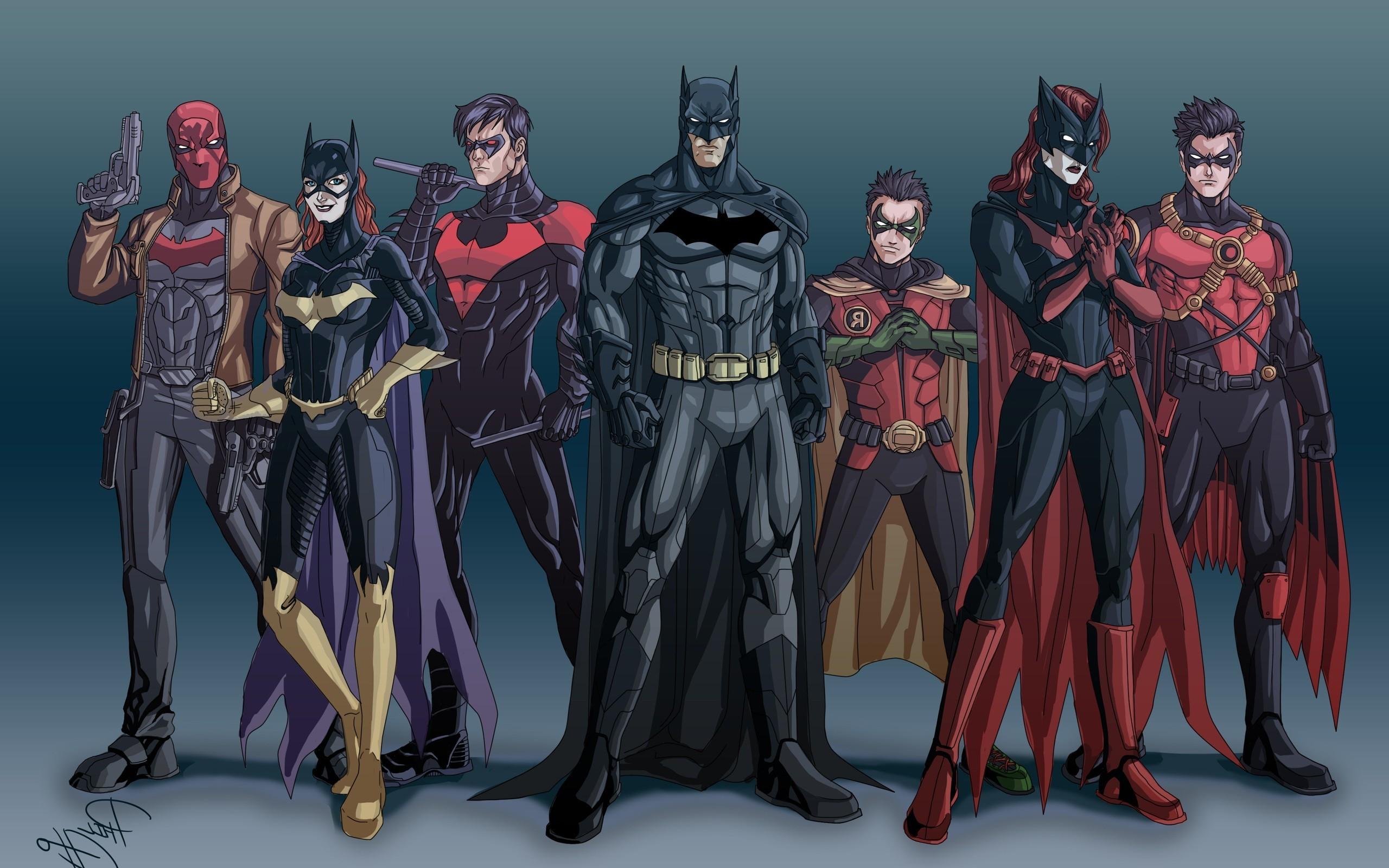Batman, Batwoman, Robin (character), Batgirl, Red Robin