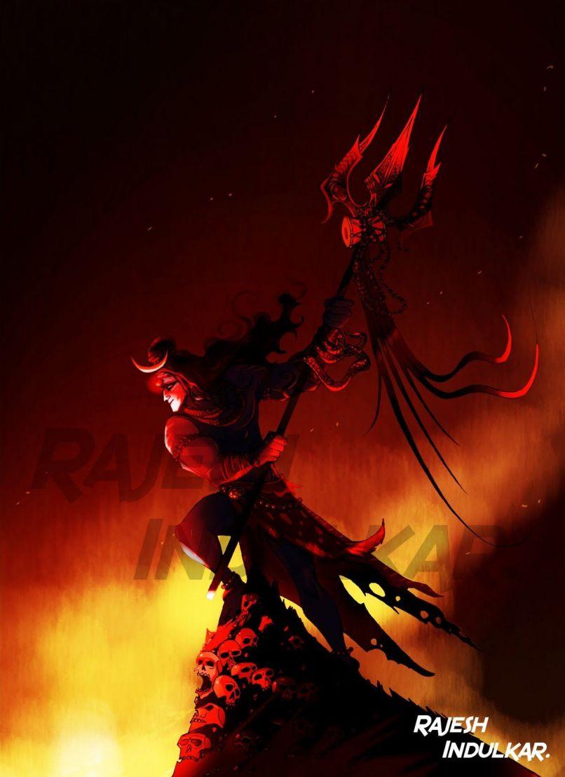 Angry Image Of Lord Shiv