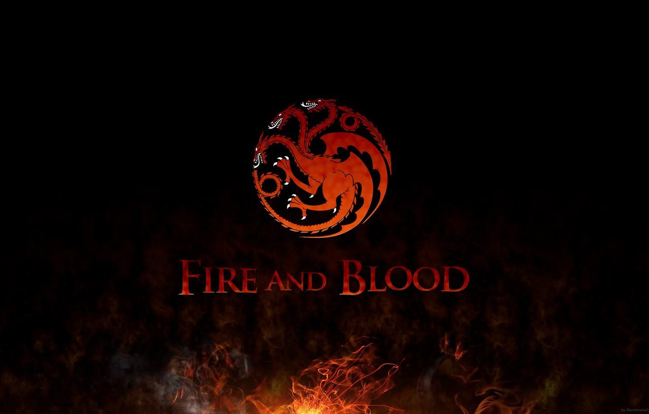 Wallpaper dragon, Game of Thrones, fire and blood, House