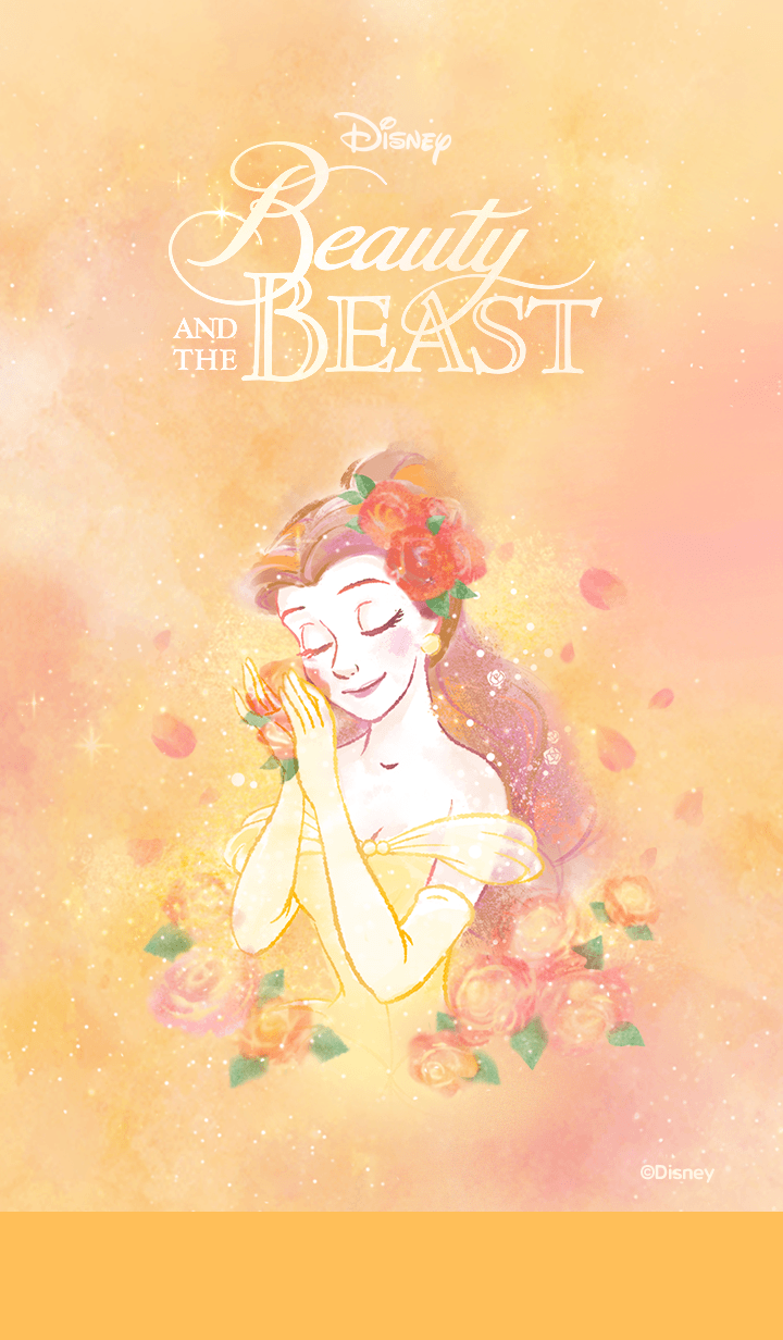 Sweet and romantic phone wallpaper with Disney Princess