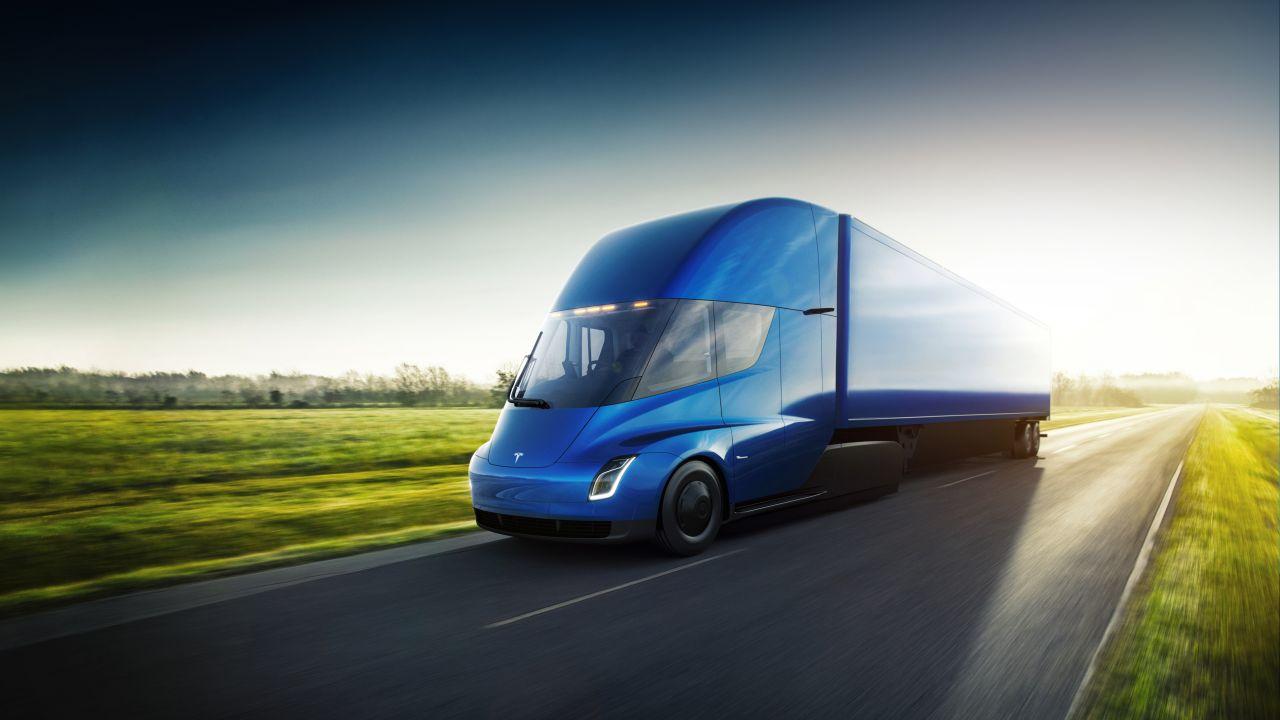 Wallpaper Tesla Semi, Electric trucks, 4K, Automotive