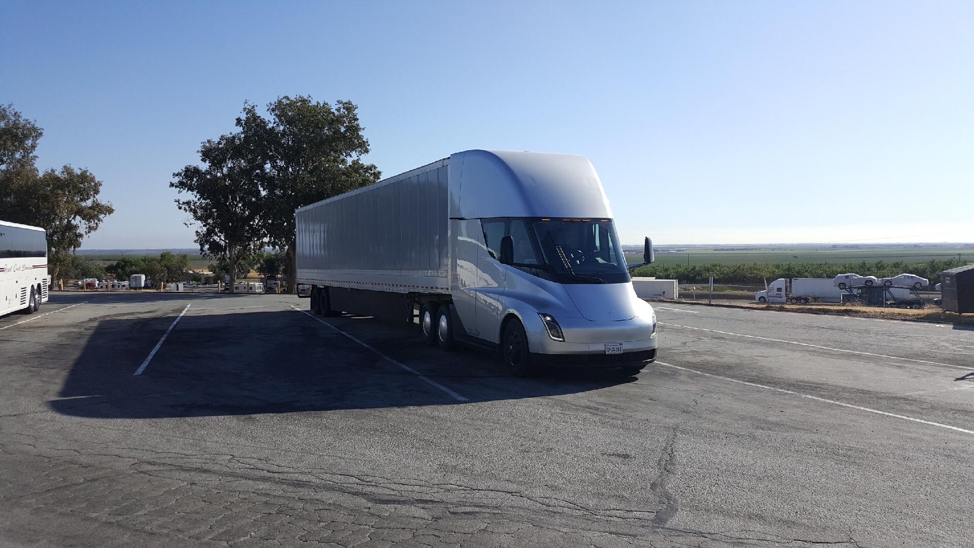 Tesla Semi spotted Supercharging thousands of miles