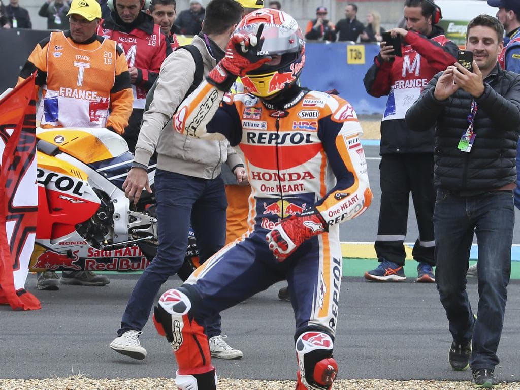 French MotoGP results; Marc Marquez wins; rare family double