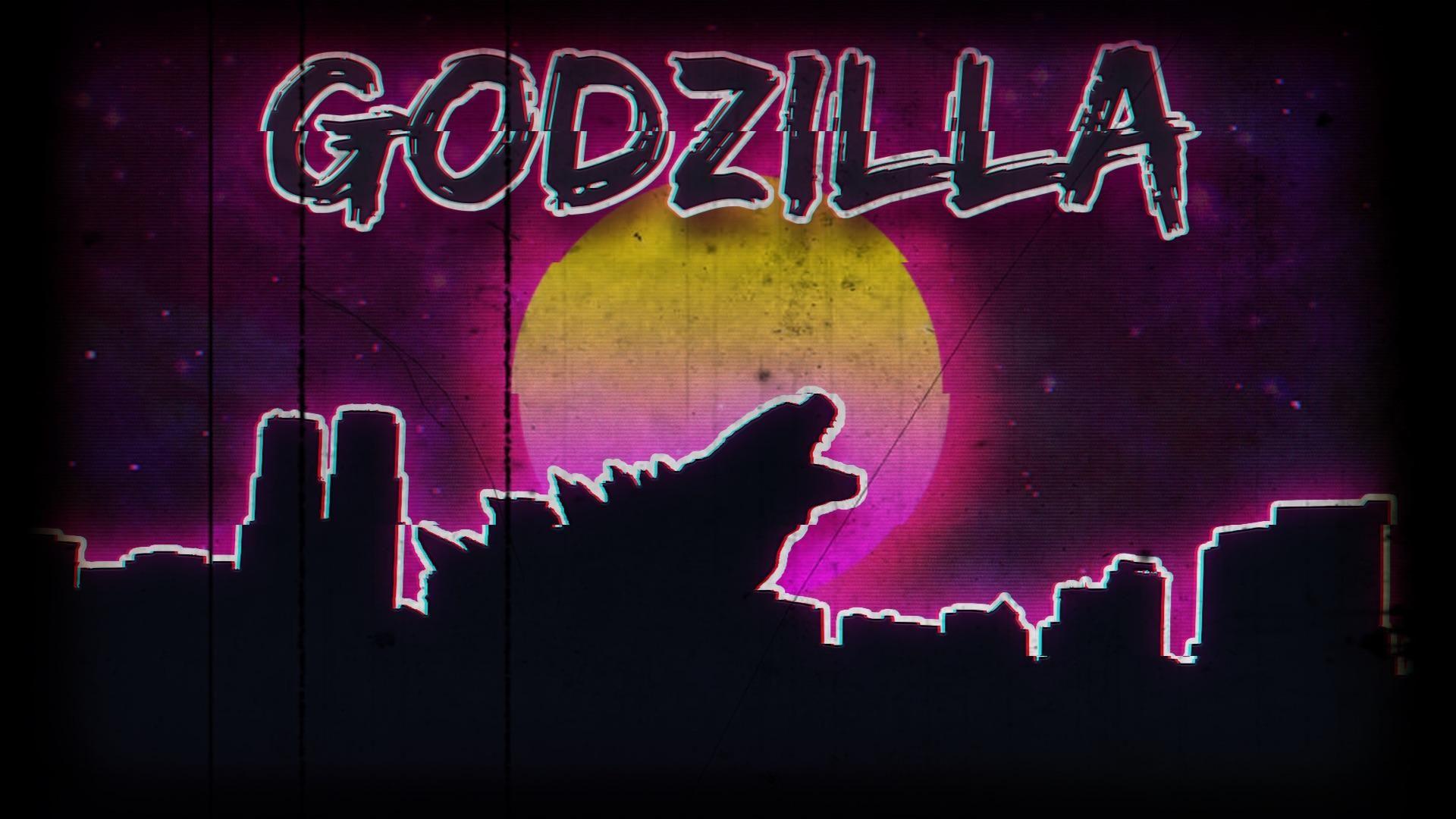 A retro 80s style godzilla wallpaper I threw together in photohop. [1920x1080] via Classy Bro. Godzilla wallpaper, Wallpaper, Godzilla