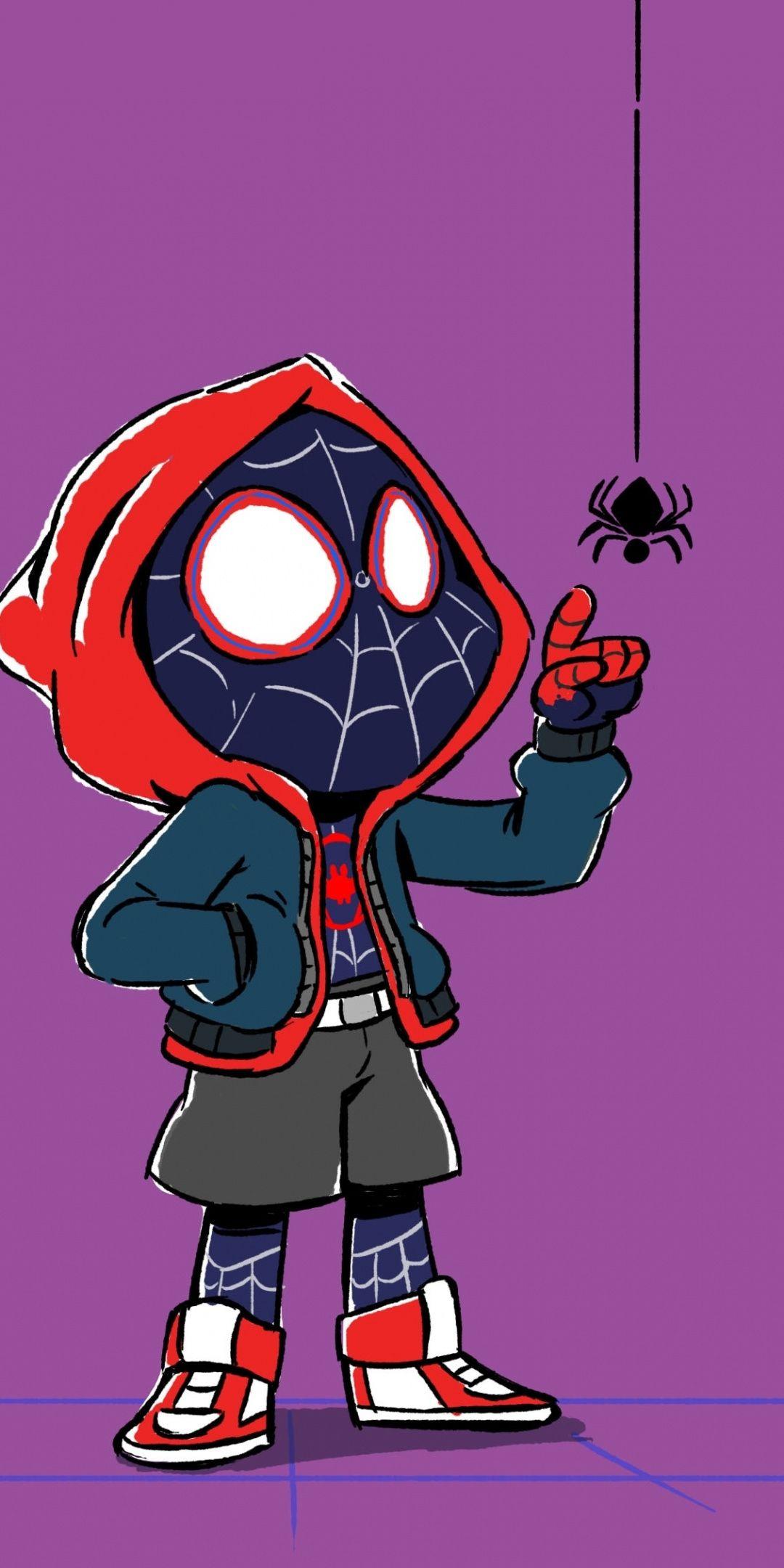 Minimal, Miles Morales, Spider Man, Art, 1080x2160 Wallpaper. Spiderman Sketches, Spiderman Cartoon, Spiderman Art