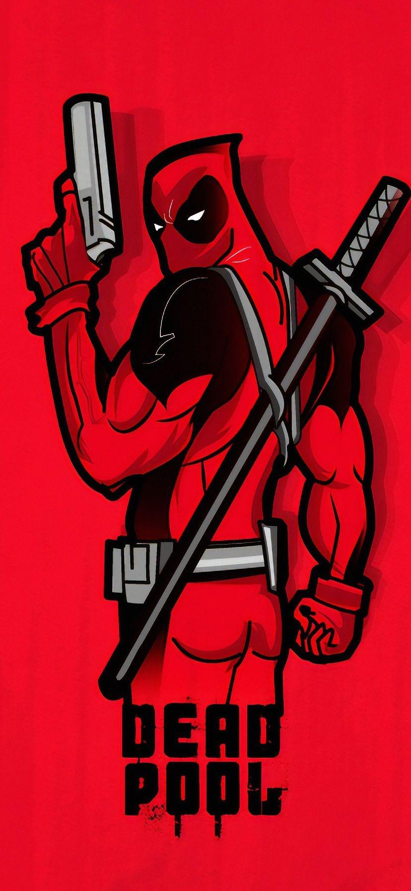 Deadpool Wallpaper Minimal Red 4k 2019 iPhone Xr x