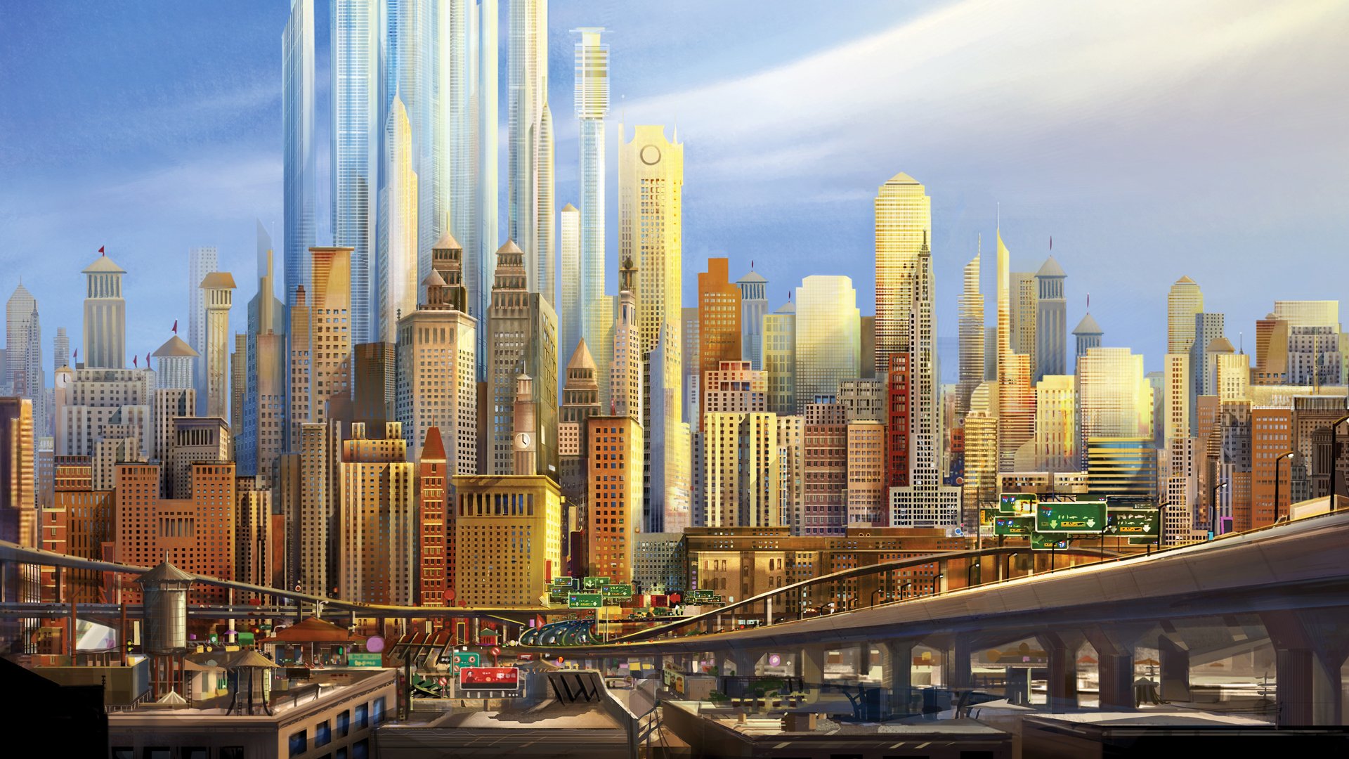 Download Anime City Desktop Wallpaper HD 64896 1920x1080 px High