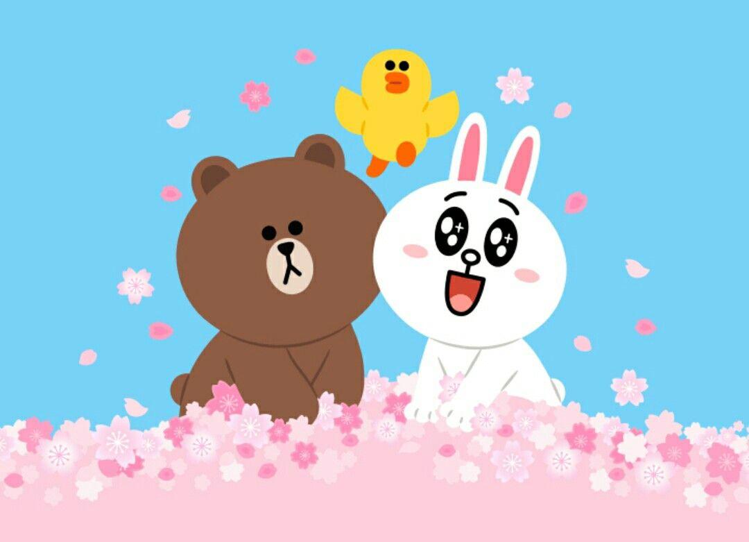 Line Friends. Love. Line friends, Line sticker, Bunny, bear