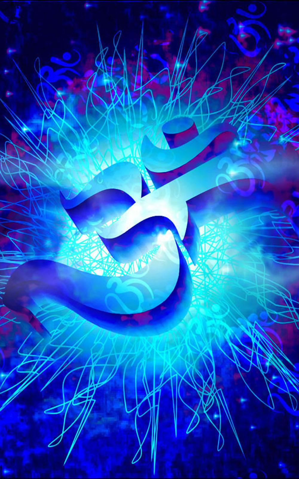 Download Om Peace 3D Blue Free Pure 4K Ultra HD Mobile Wallpaper