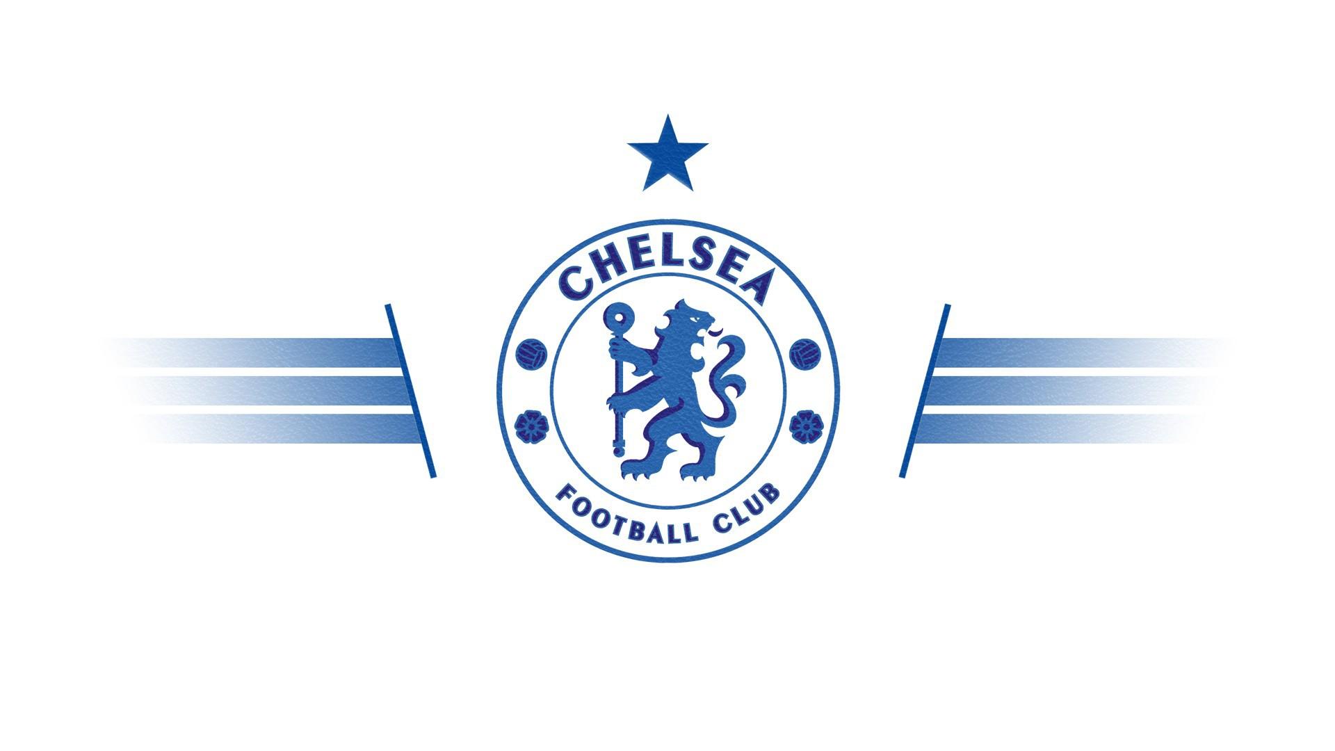 Chelsea Football Club logo blue on white wallpaper
