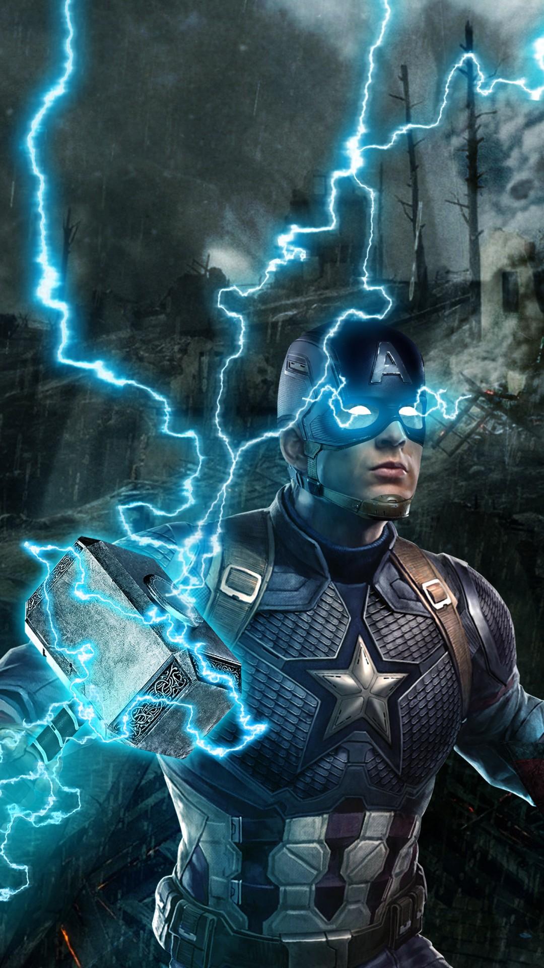 Captain America in Avengers Endgame 4K Wallpaper