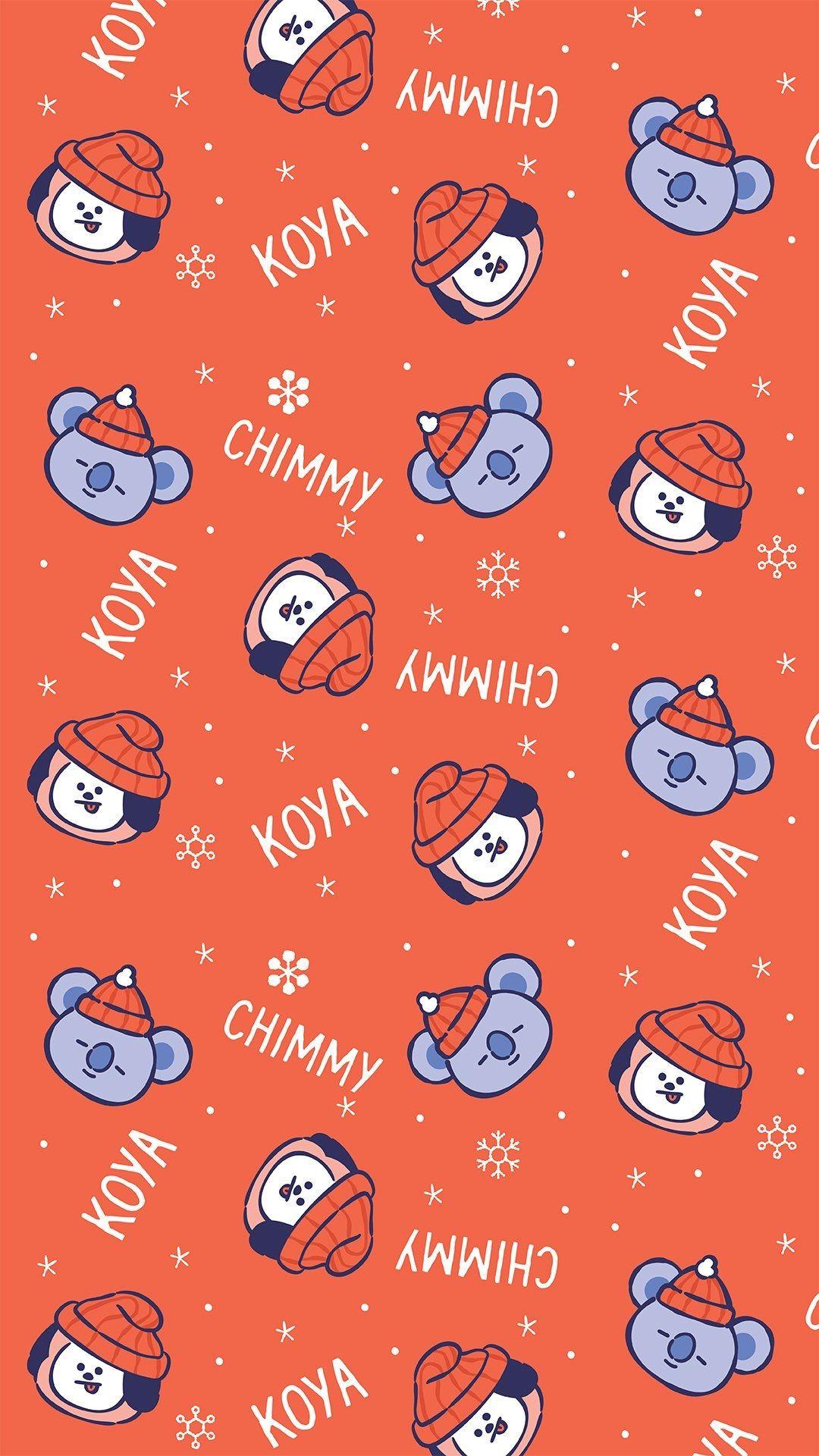BT21 Christmas Wallpaper. #bt21 #Koya #chimmy #wallpaper. Bts christmas, Wallpaper iphone christmas, Bts wallpaper