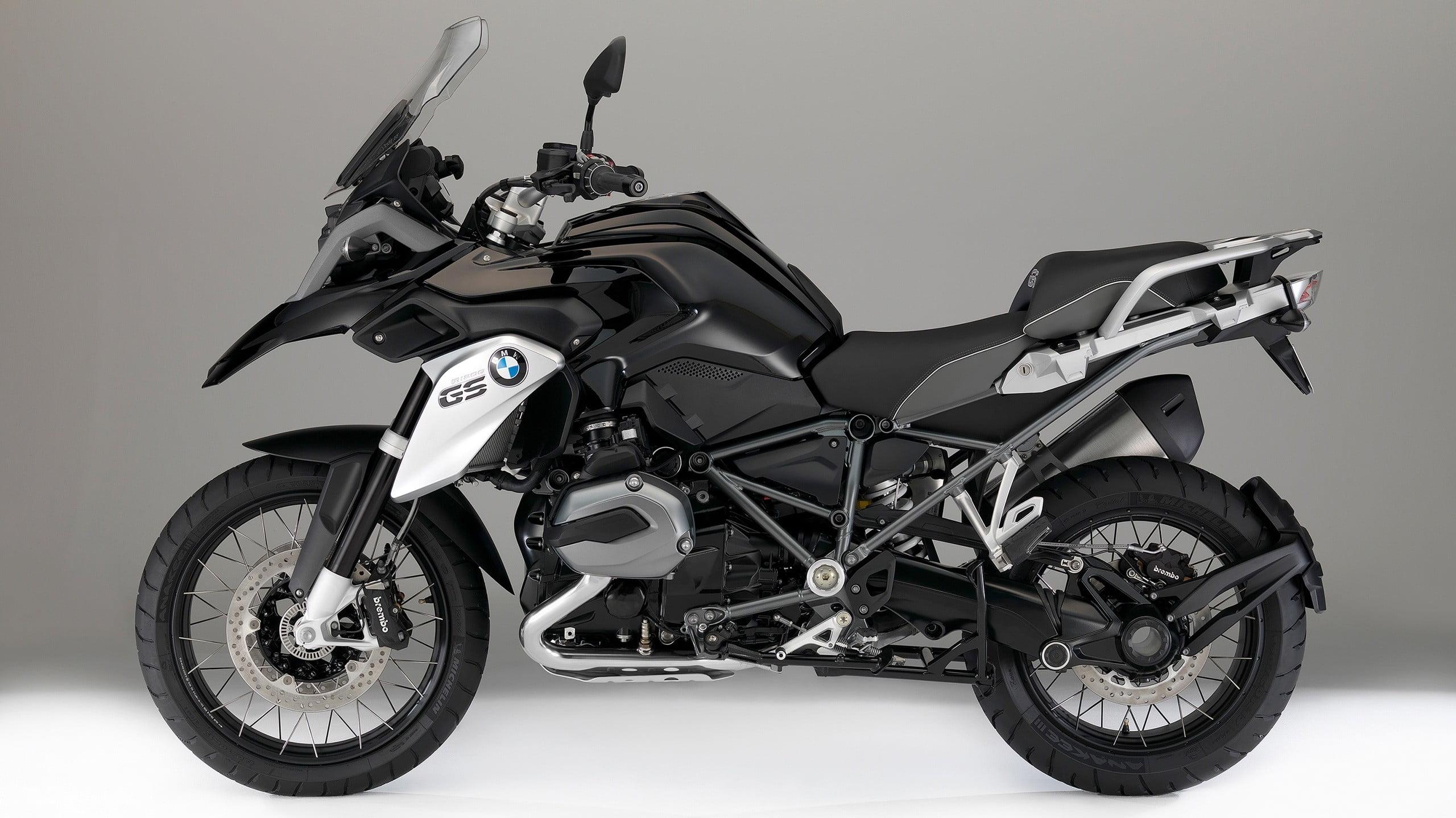 Black and gray sports bike, motorcycle, BMW GS BMW R1200 GS, Triple Black HD wallpaper