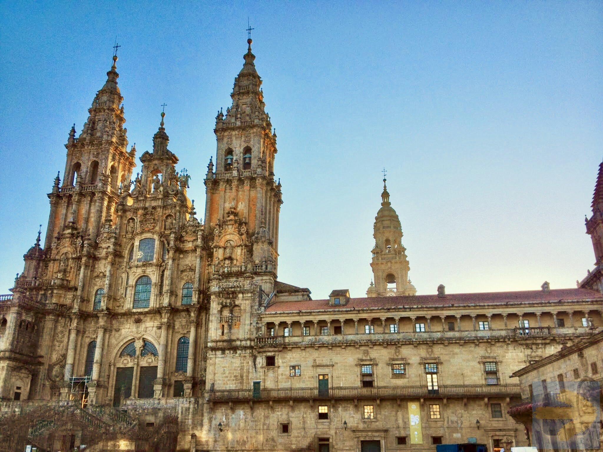 The Cathedral before they cleaned it up. Camino de Santiago