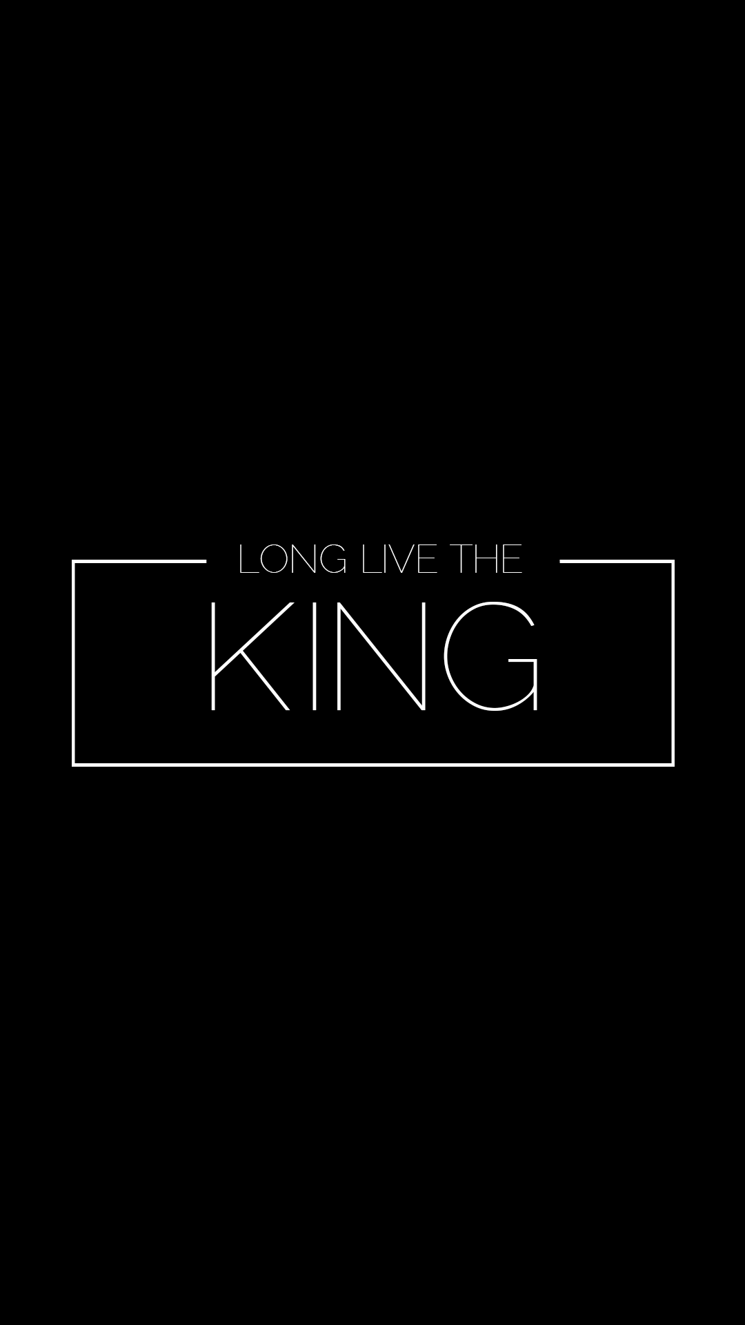 Long Live the King iPhone Wallpaper. Black