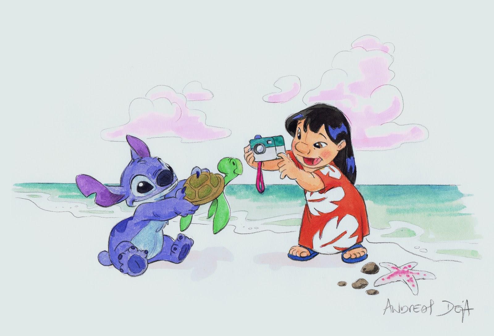 Lilo & Stitch Disney Cartoon HD Image Wallpaper for iPad