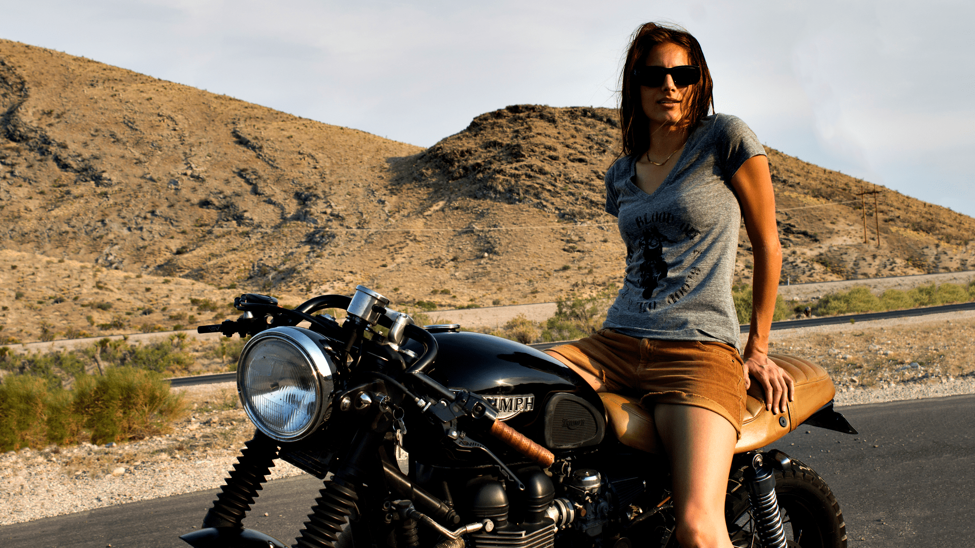 4K Girl On A Motorcycle Wallpaper High Quality