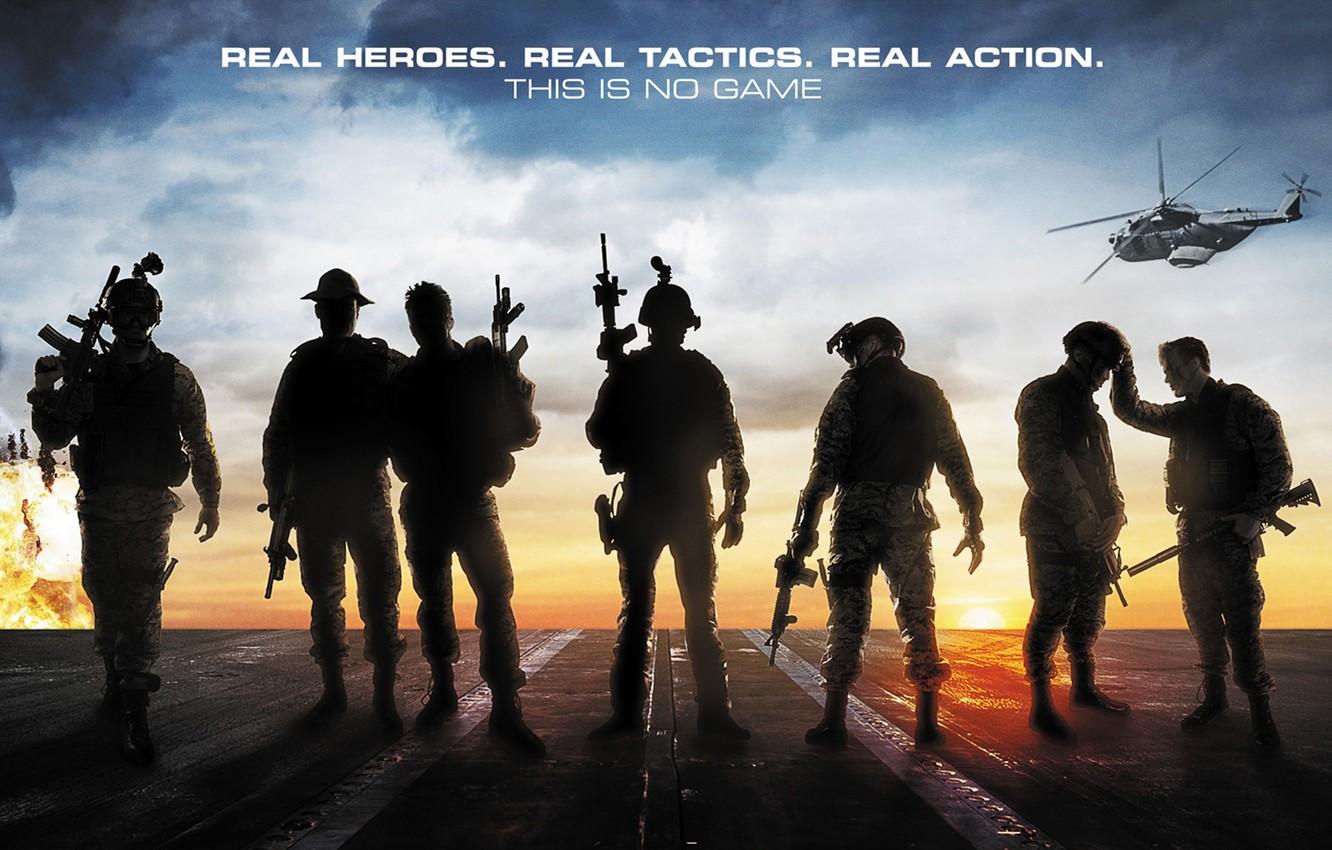 Wallpaper weapons, helicopter, soldiers, action, Act