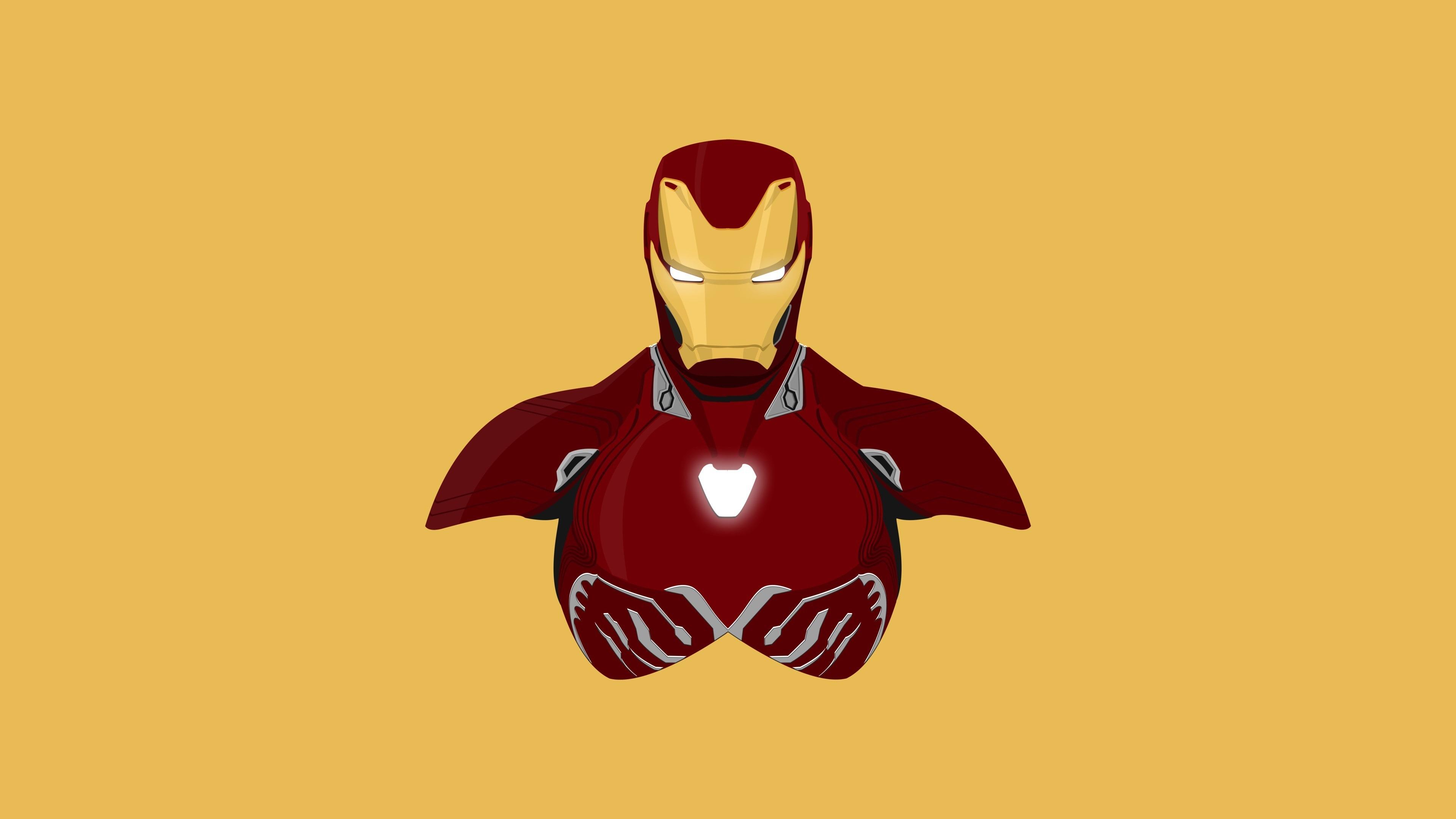 Download 3840x2400 wallpaper iron man, superhero, minimal, iron
