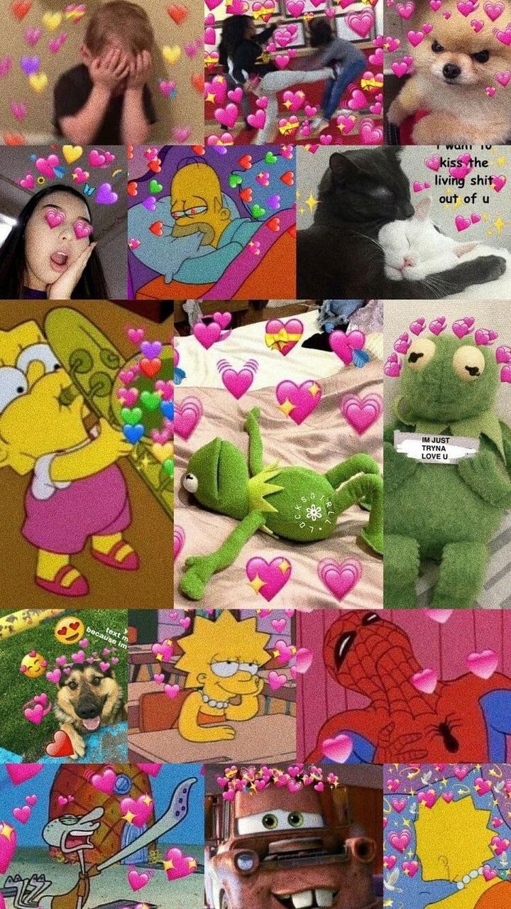 Heart Wallpaper Meme Kermit