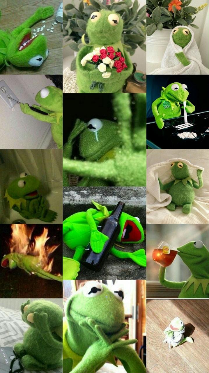 Aesthetic Kermit The Frog Hearts Wallpaper Portal