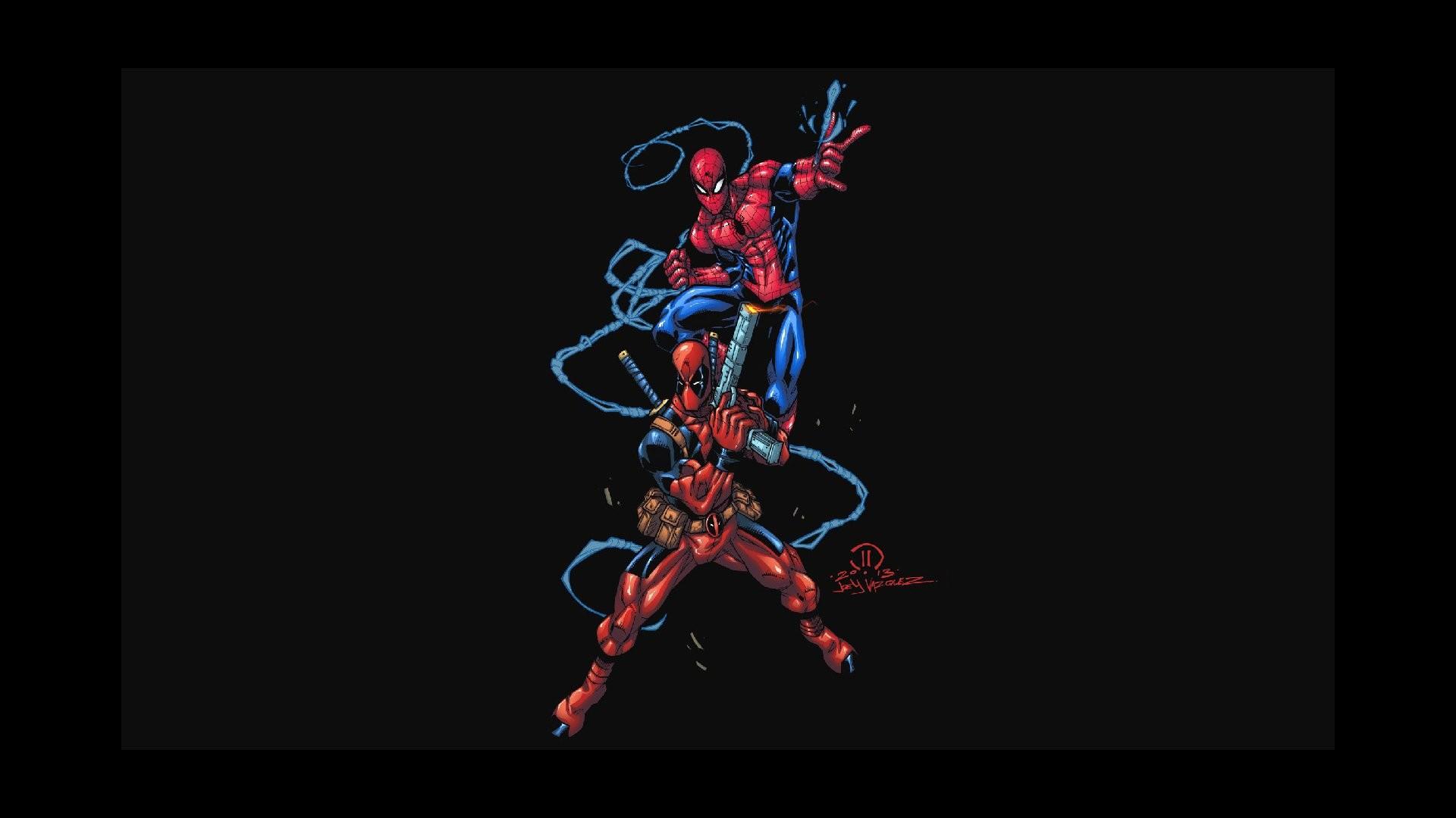 Deadpool and Spiderman Wallpaper
