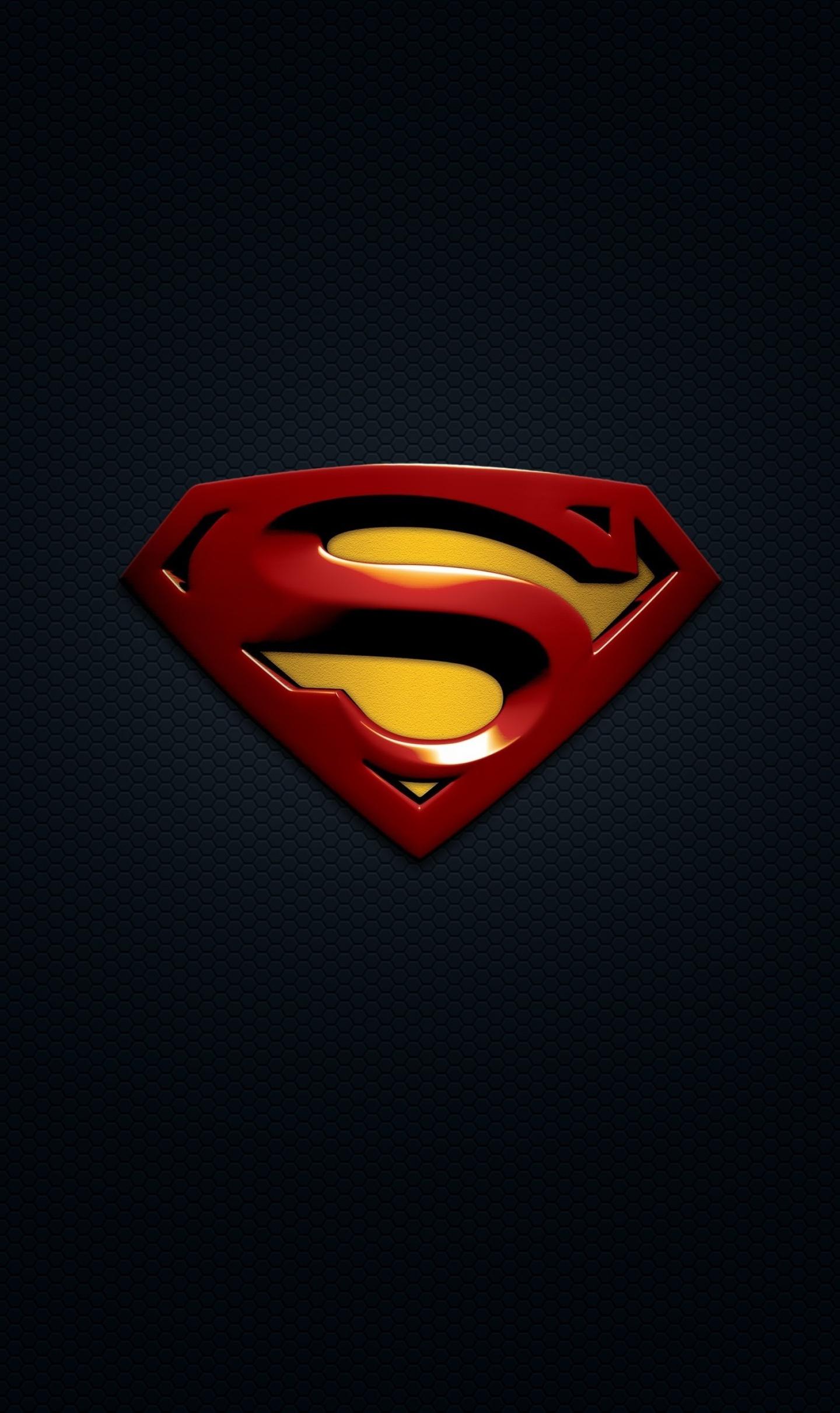 Download 1440x2630 wallpaper superman, logo, minimal