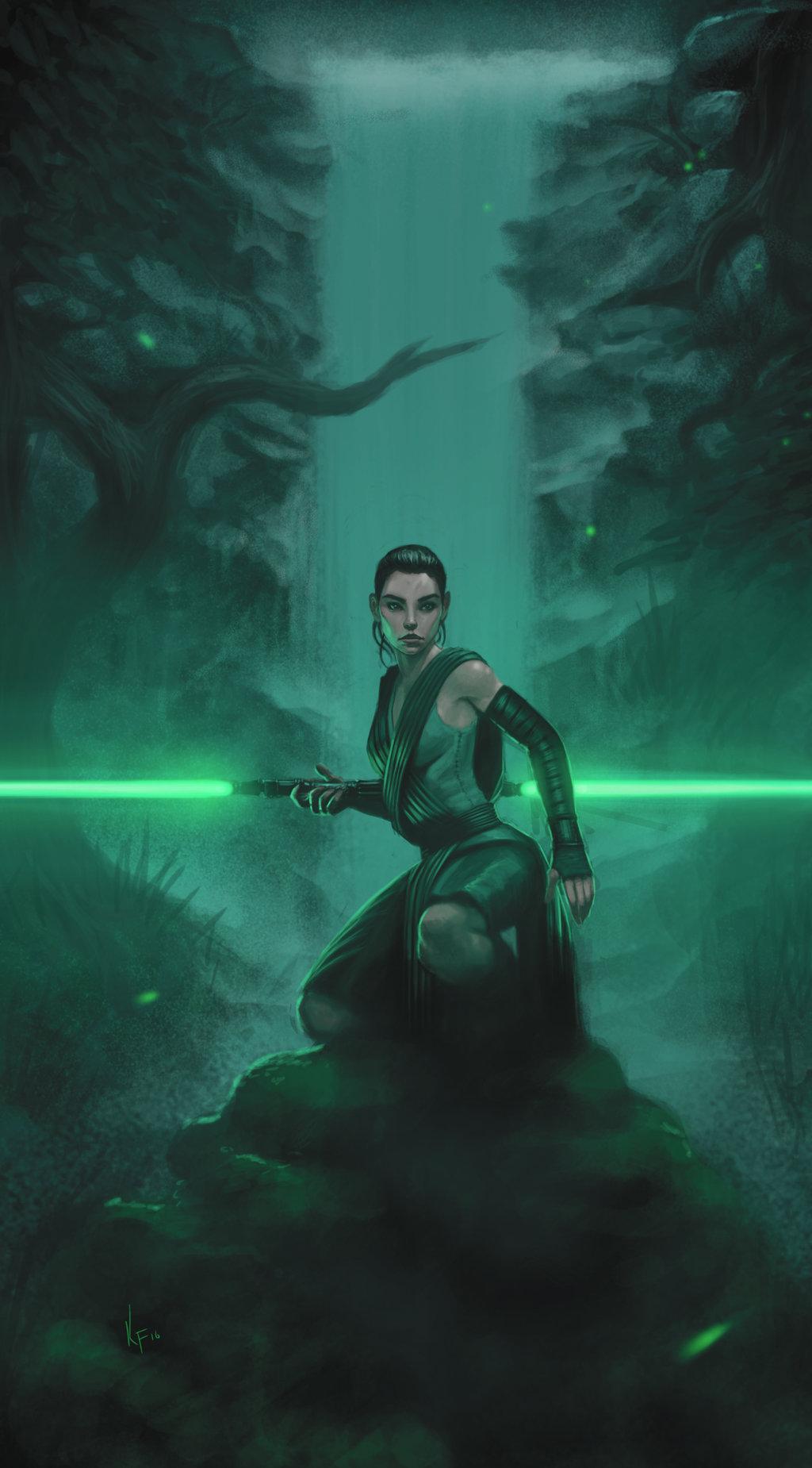 Rey With Double Bladed Saber. What Type Of Saber Would You Like To