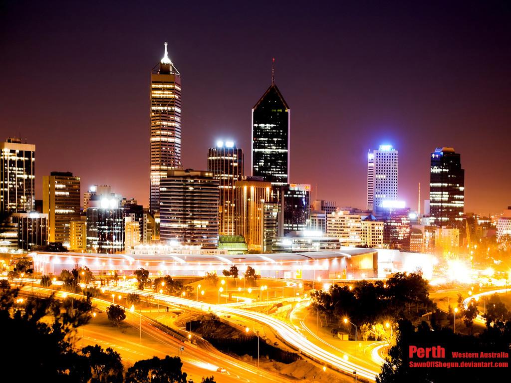Perth Skyline At Night wallpaper Gallery