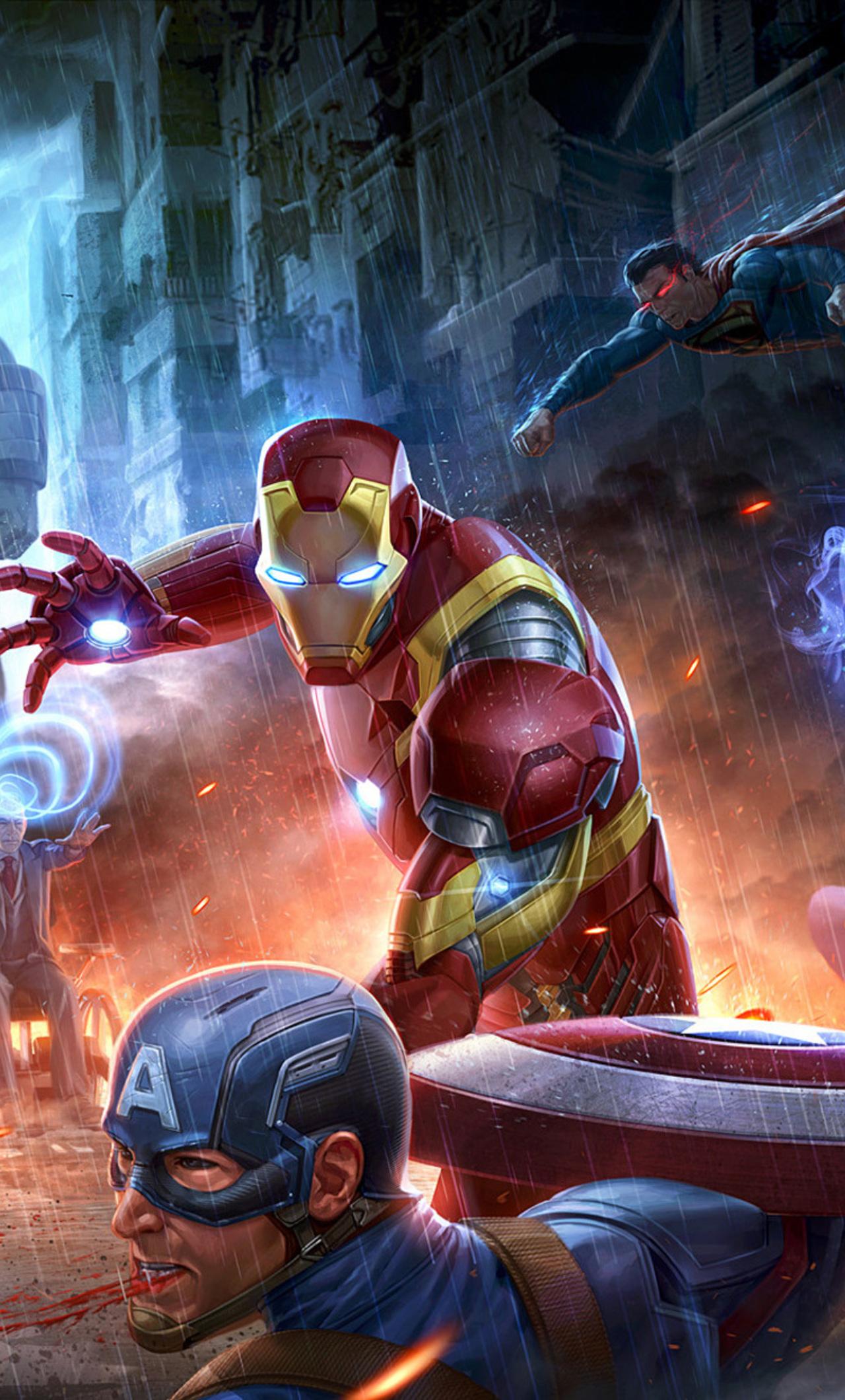 Marvel Avengers Vs Dc Justice League iPhone HD