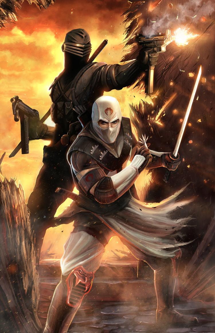 Storm Shadow and Snake Eyes vs Ninjak and Nightwing