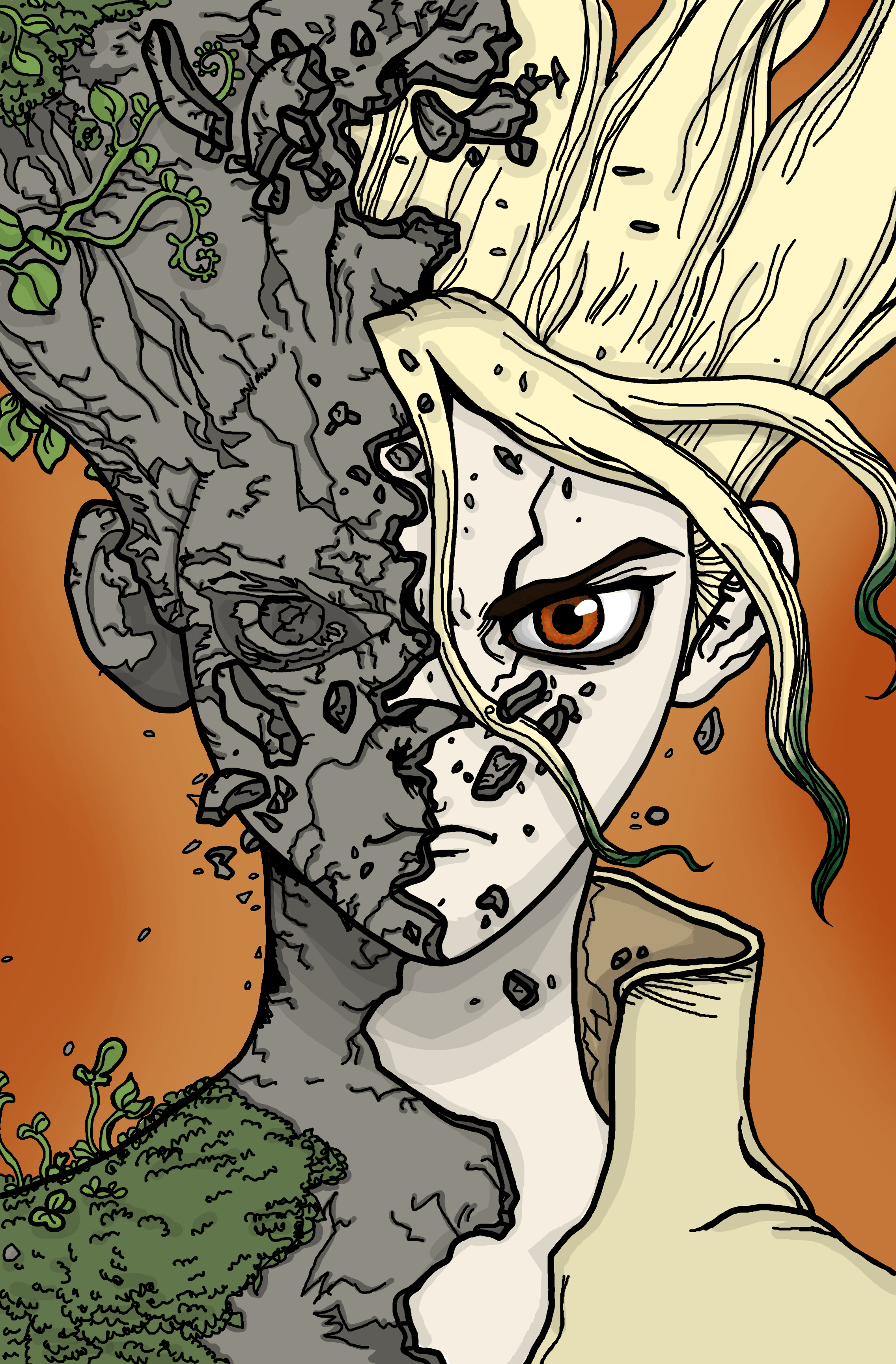 I just read Dr Stone; then I drew Senku to console myself