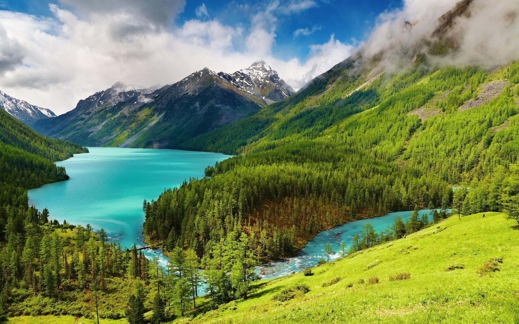 River Mountains Wallpaper In 1680x1050 Widescreen HD