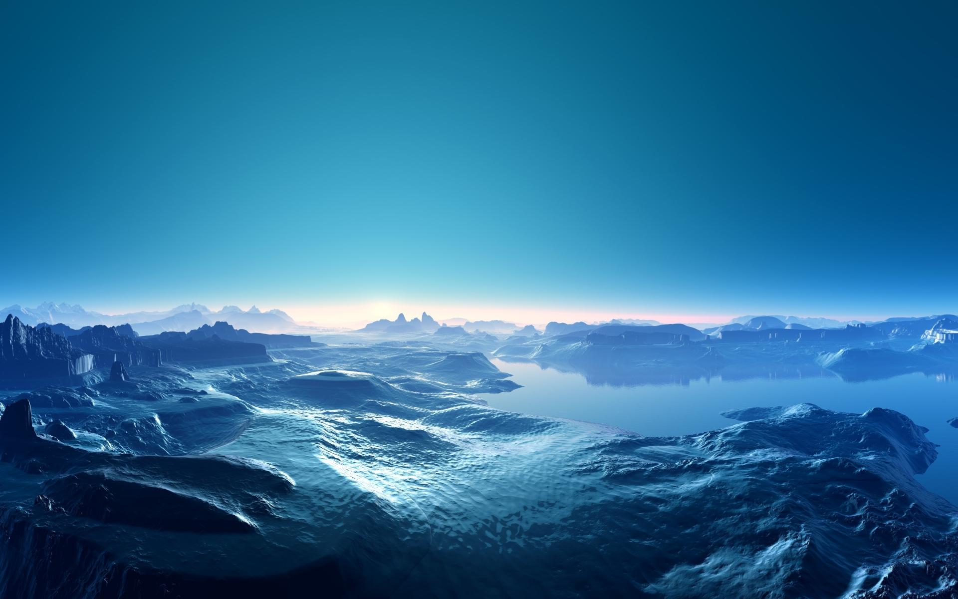 Blue Mountains Sky & River desktop PC and Mac