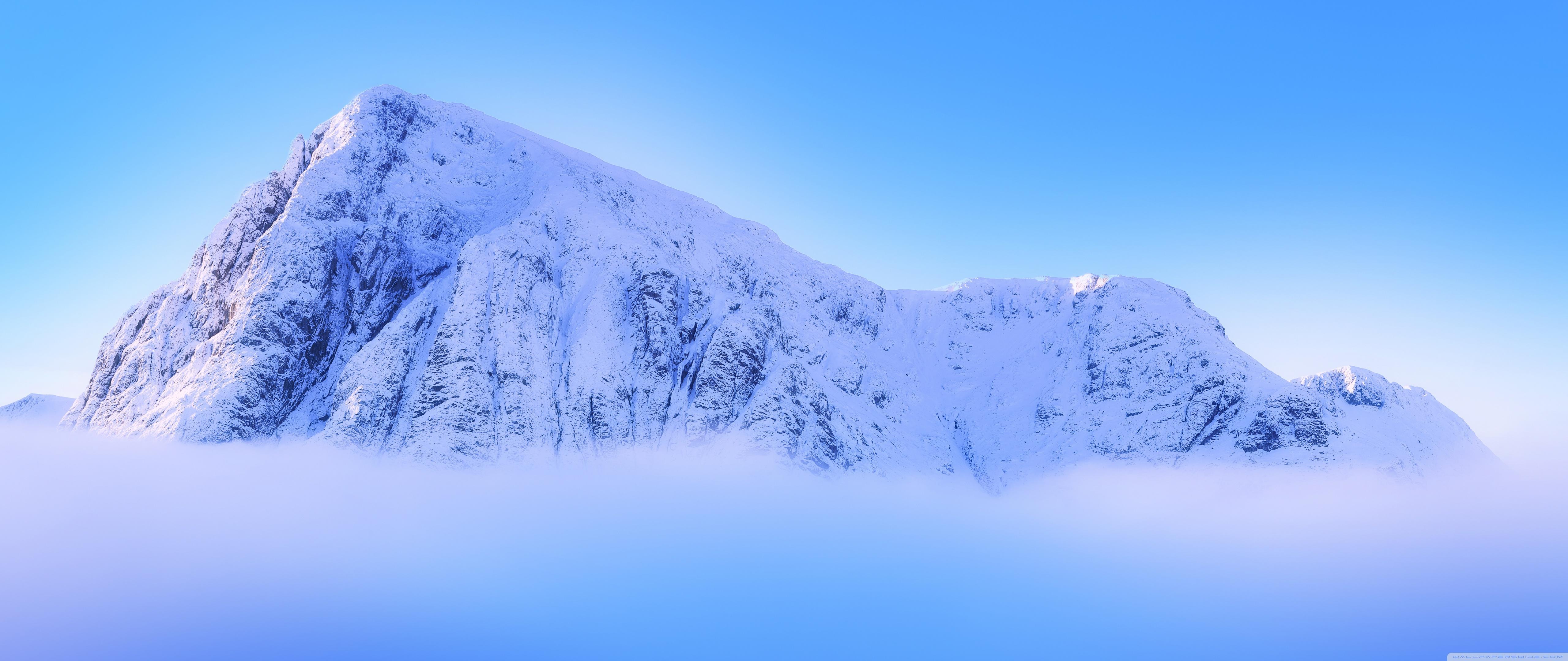 Snowy Mountain Peak Above Clouds ❤ 4K HD Desktop Wallpaper