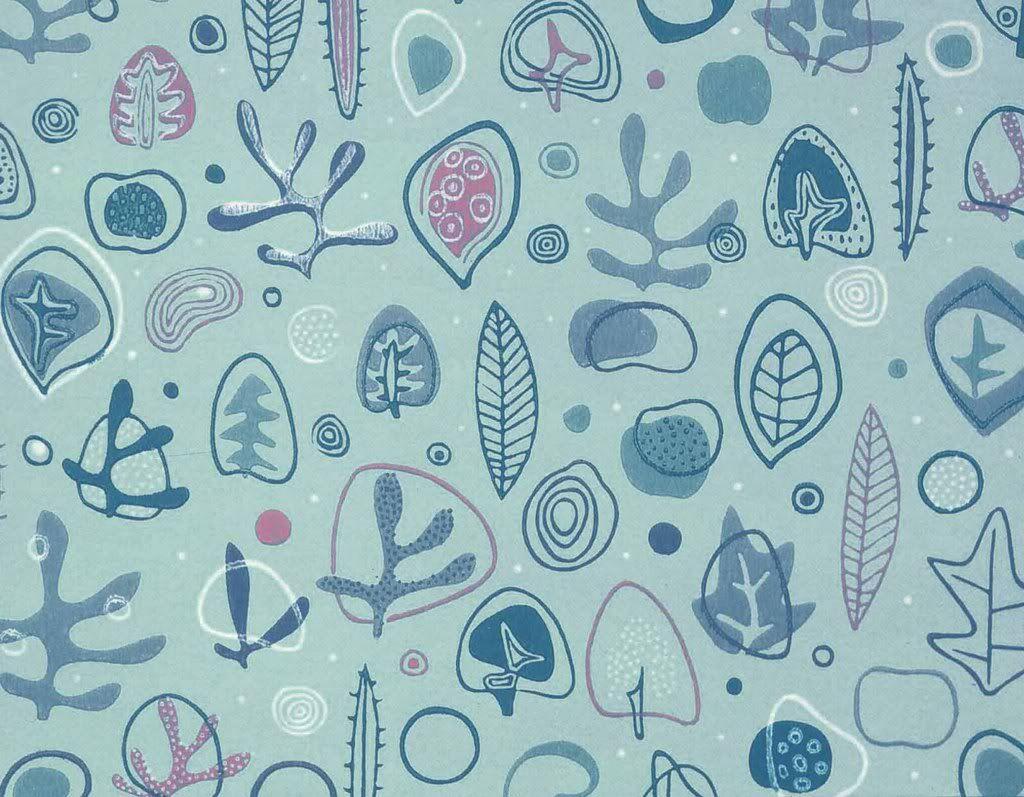patterned amoeba wallpaper