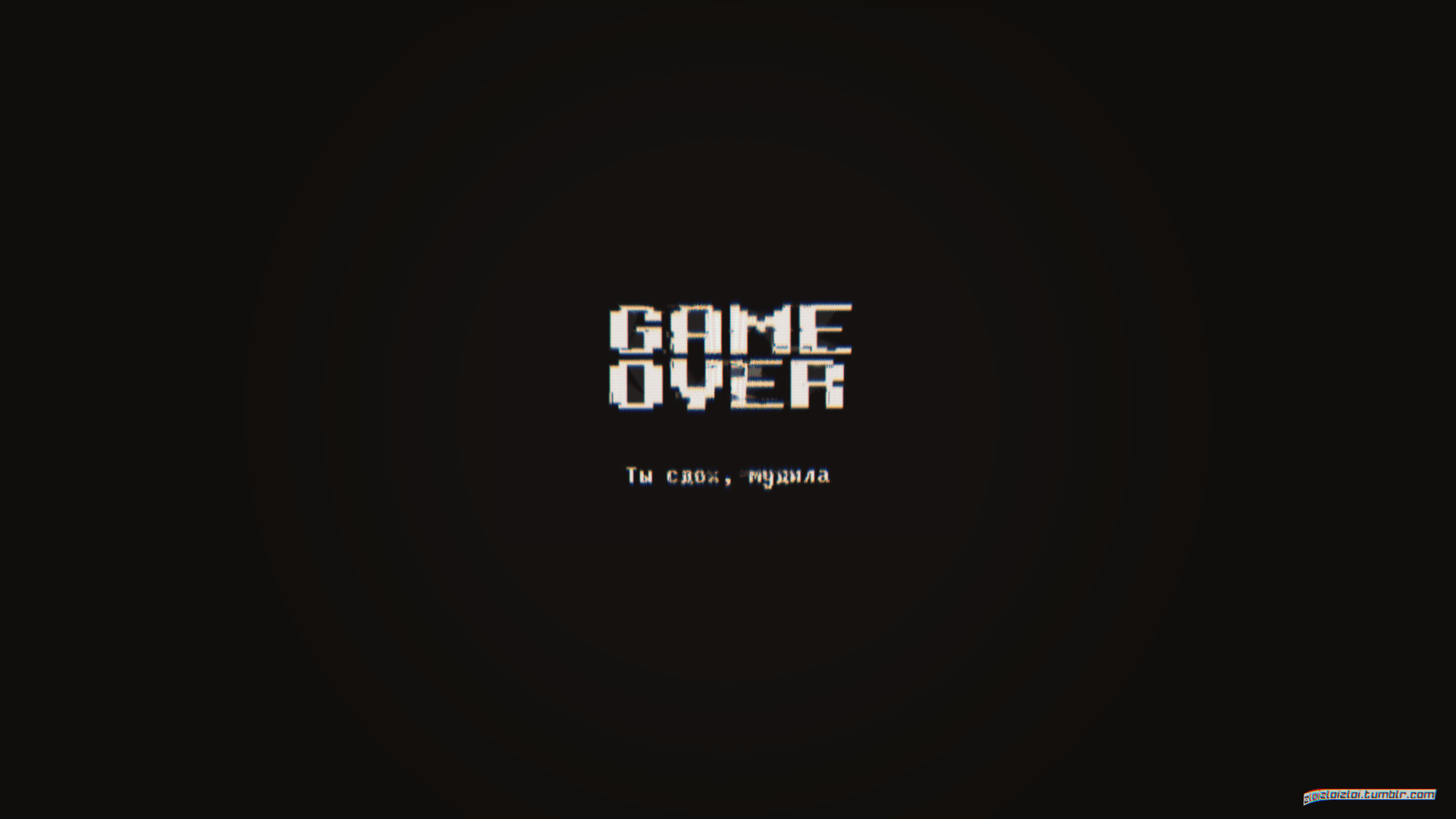 Game Over Minimal Dark Black [1920x1080]. WALLPAPERS
