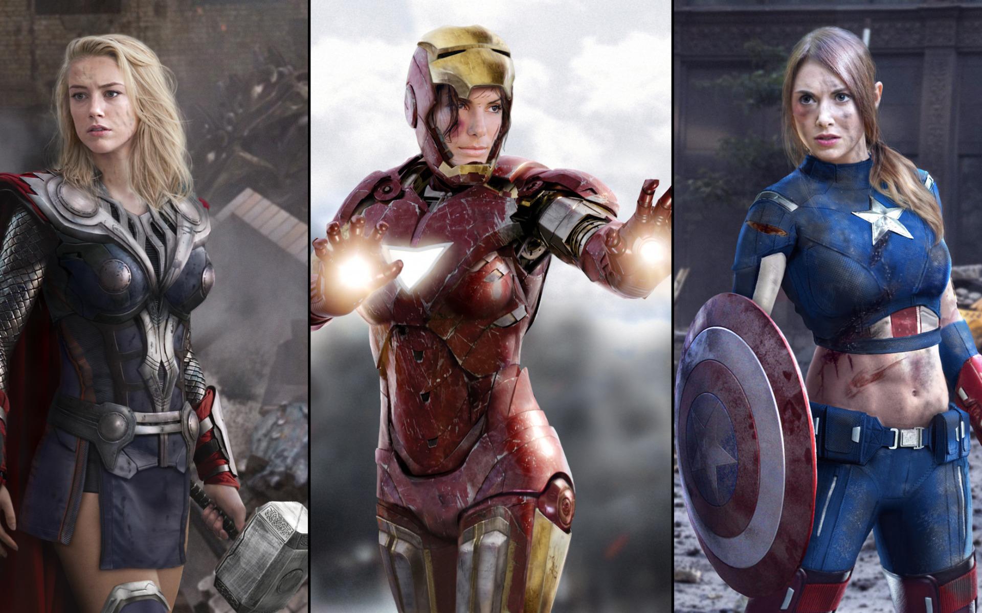 Marvel Comics, Captain America, Iron Man, Thor, Superheroines