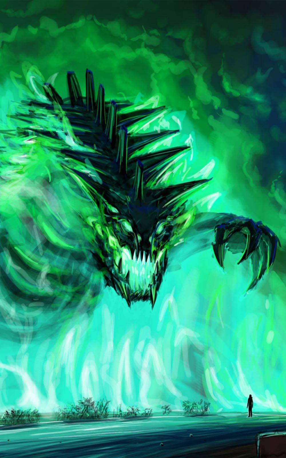 Green Monster Art Free HD Mobile Wallpaper