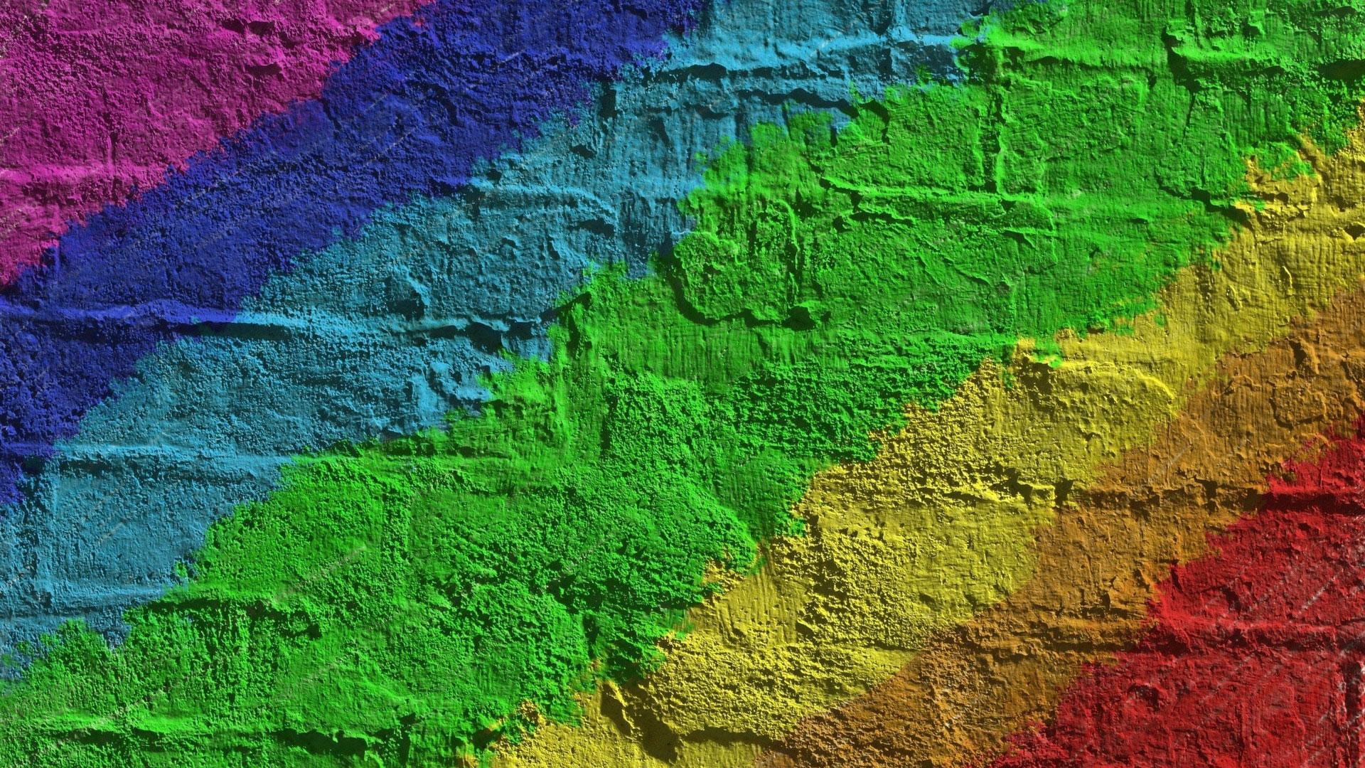 Rainbow Wall Texture Desktop Wallpaper 62409 1920x1080px