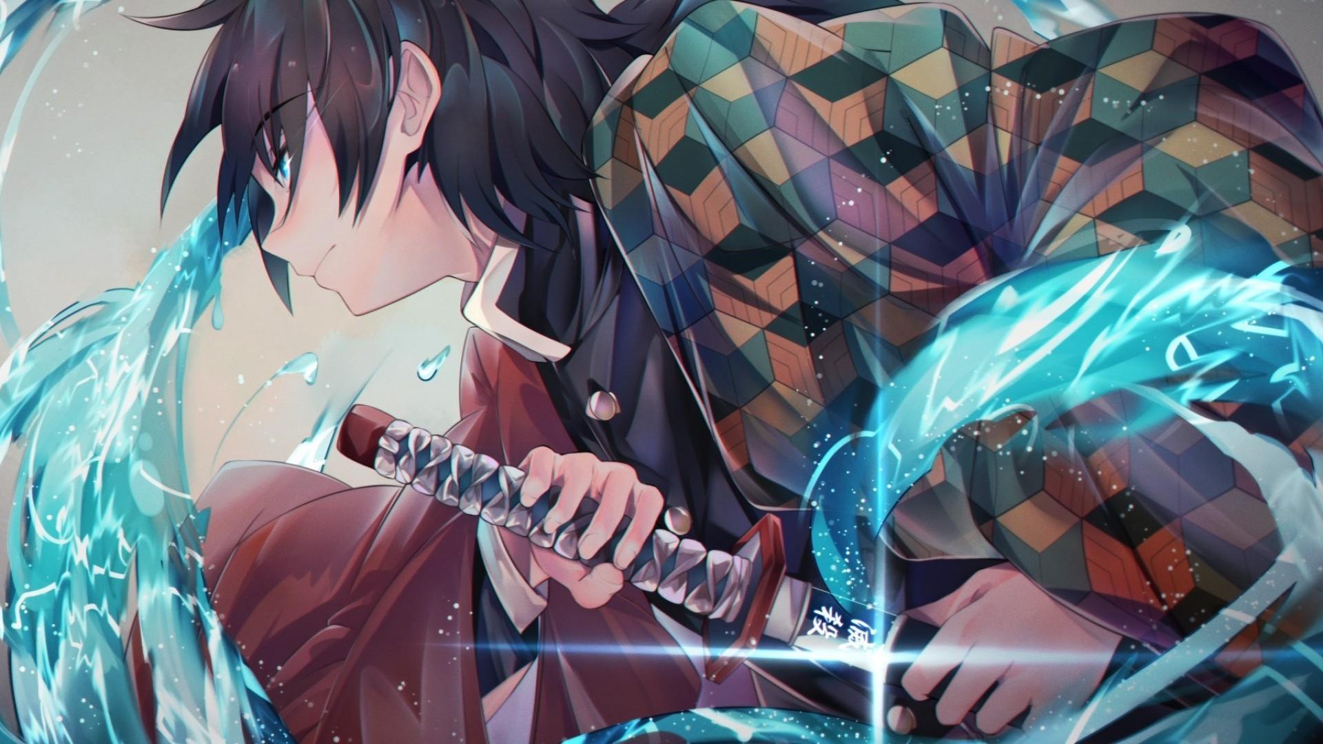 Download 1920x1080 Tomioka Giyuu, Kimetsu No Yaiba, Sword