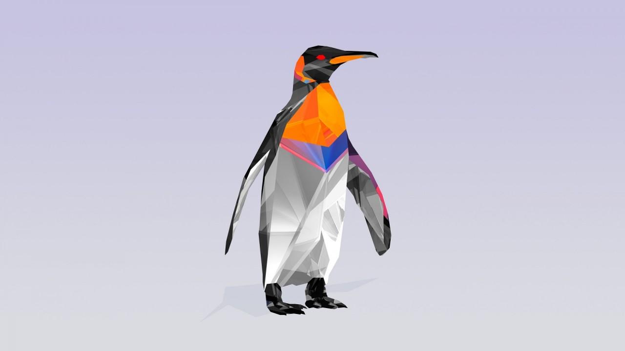 Low Poly Penguin wallpaper. Low Poly Penguin
