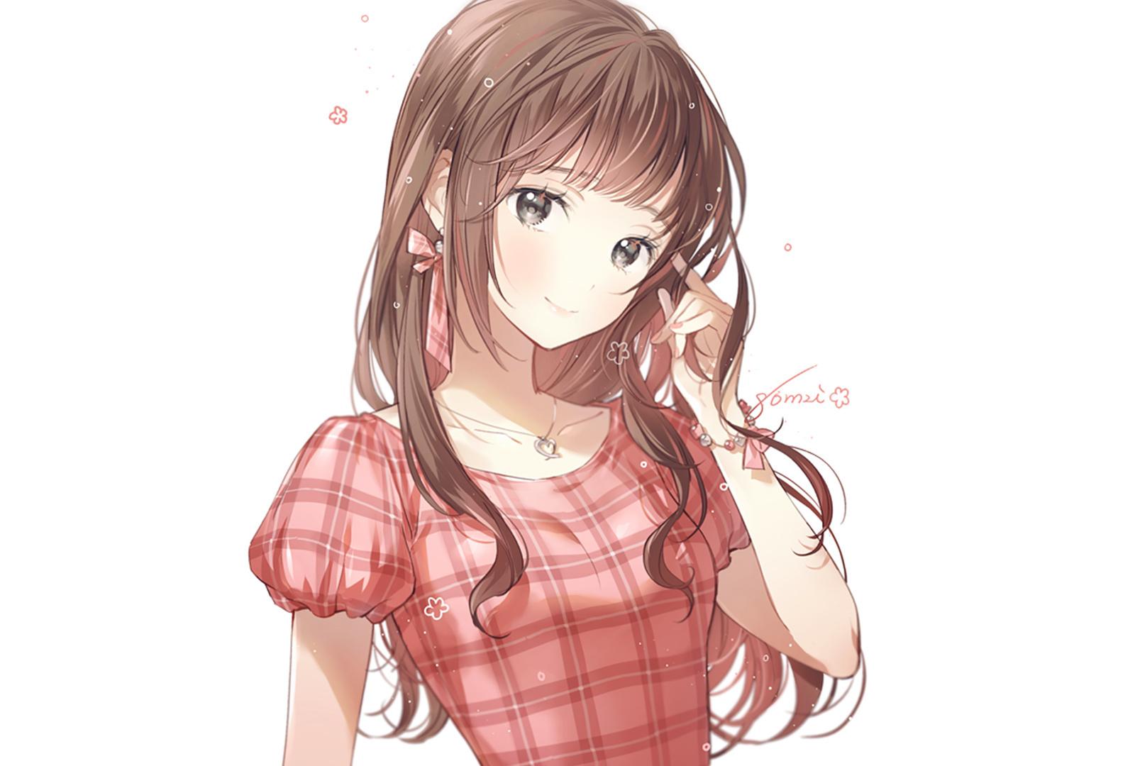 Cute anime girl with long hair wearing glasses  Stock Illustration  73637535  PIXTA