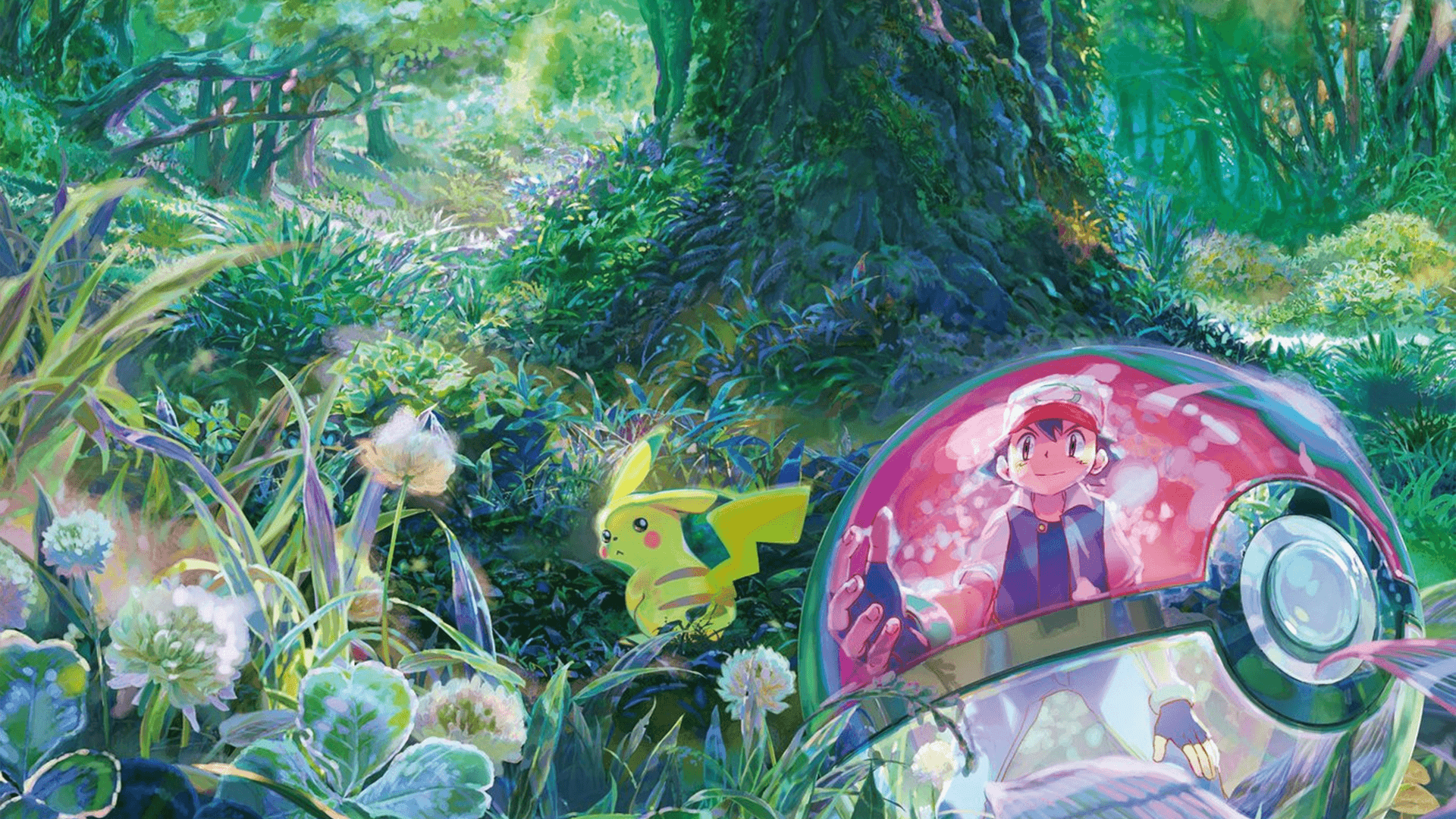 I made textless mobile and desktop wallpaper out of the Pokemon