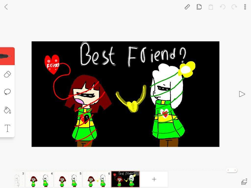 Best friends? Asriel and chara pic. Undertale AUs Amino