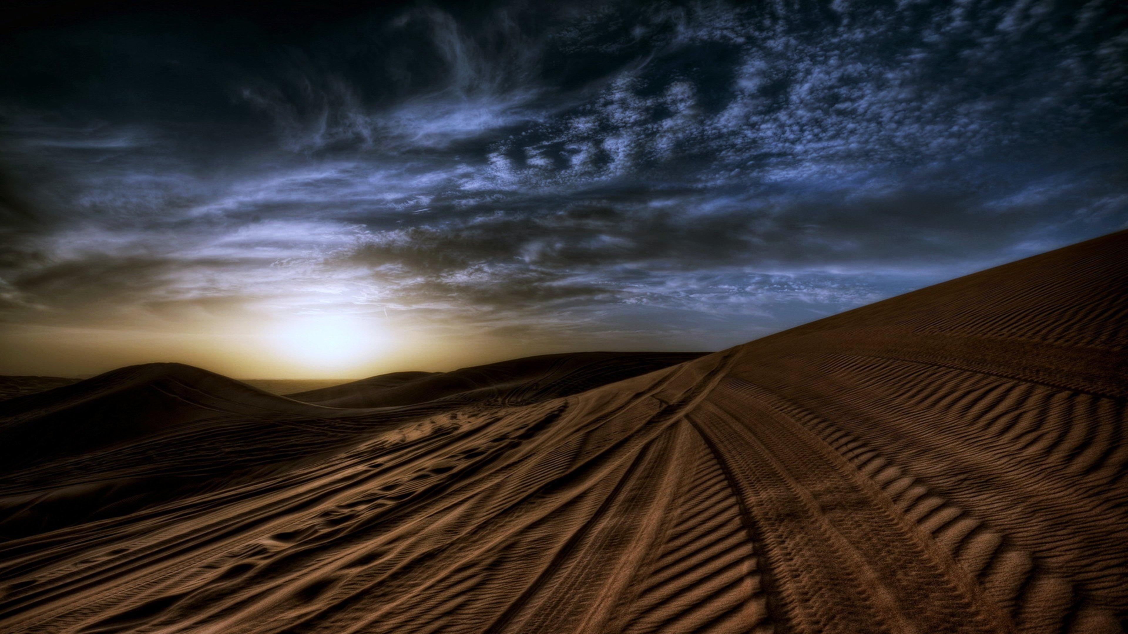 desert, Sand, Sunset, Dune, Sky, Cloud Wallpaper HD