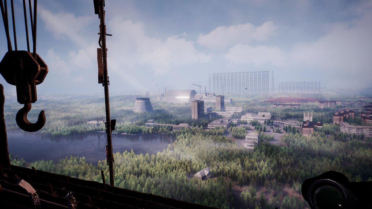 Chernobylite -. The view of Pripyat from far