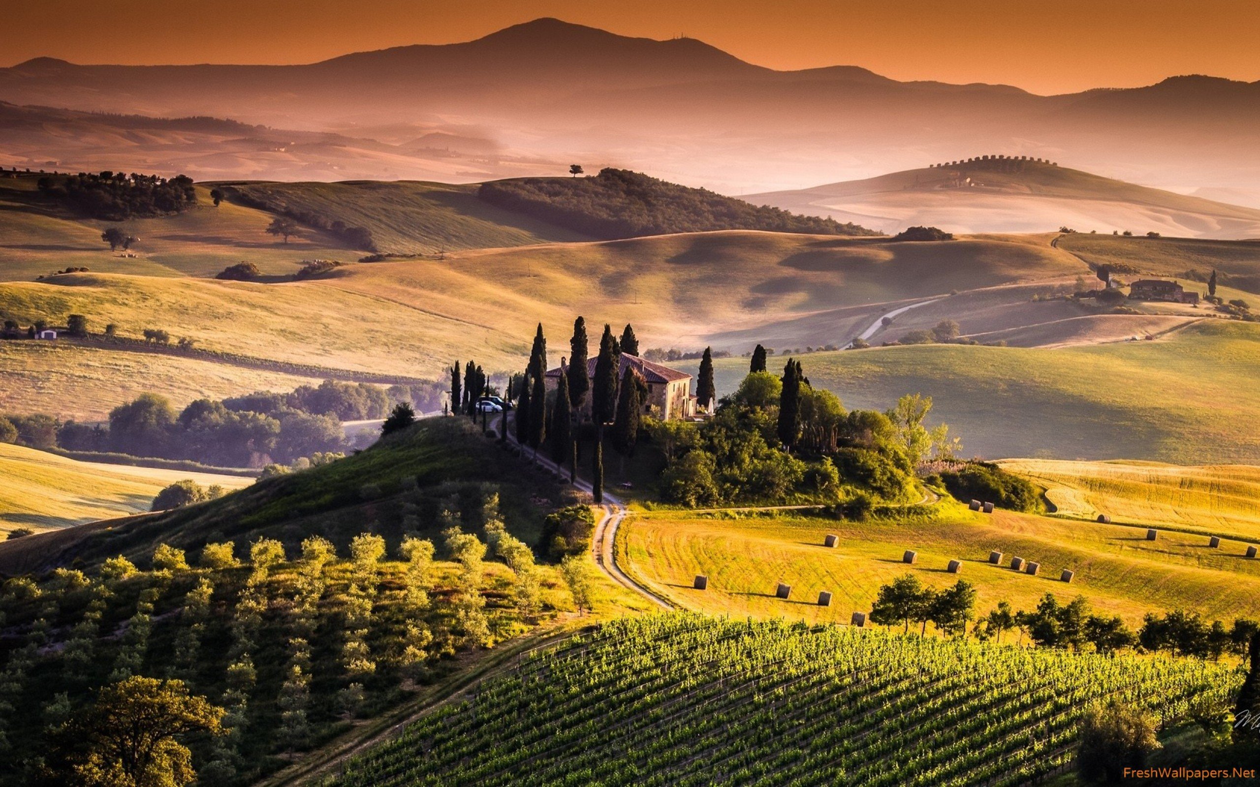 Tuscany Sunset Wallpapers  Wallpaper Cave