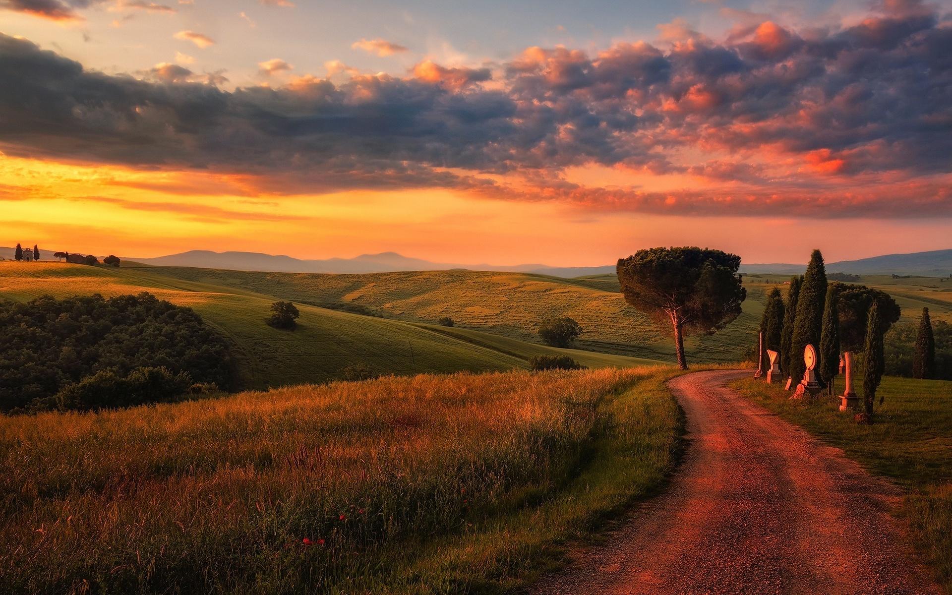 Tuscany Sunset Wallpapers Wallpaper Cave